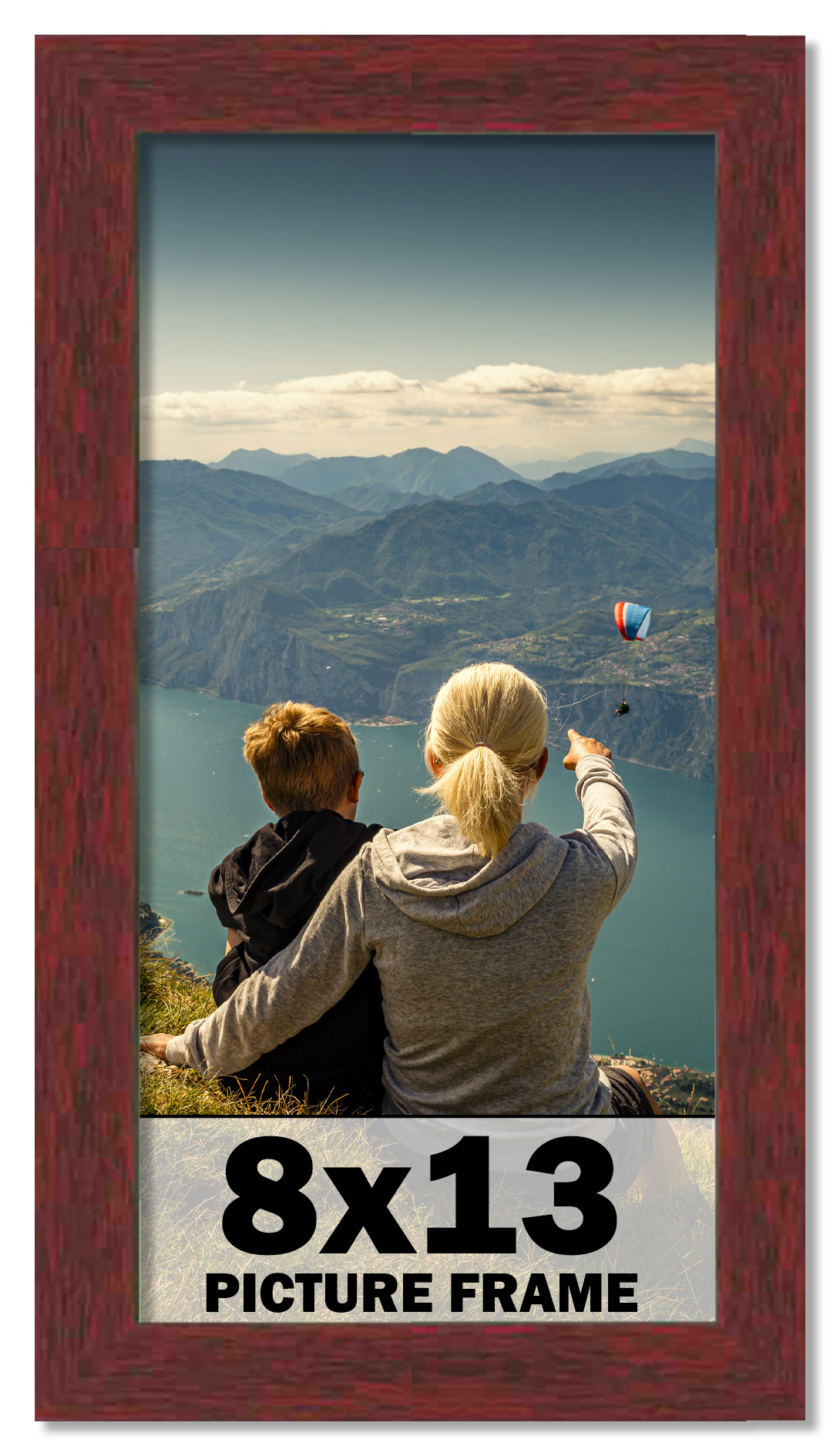 8x13 Frame Brown Picture Frame Complete Modern Photo Frame UV Acrylic, Acid Free