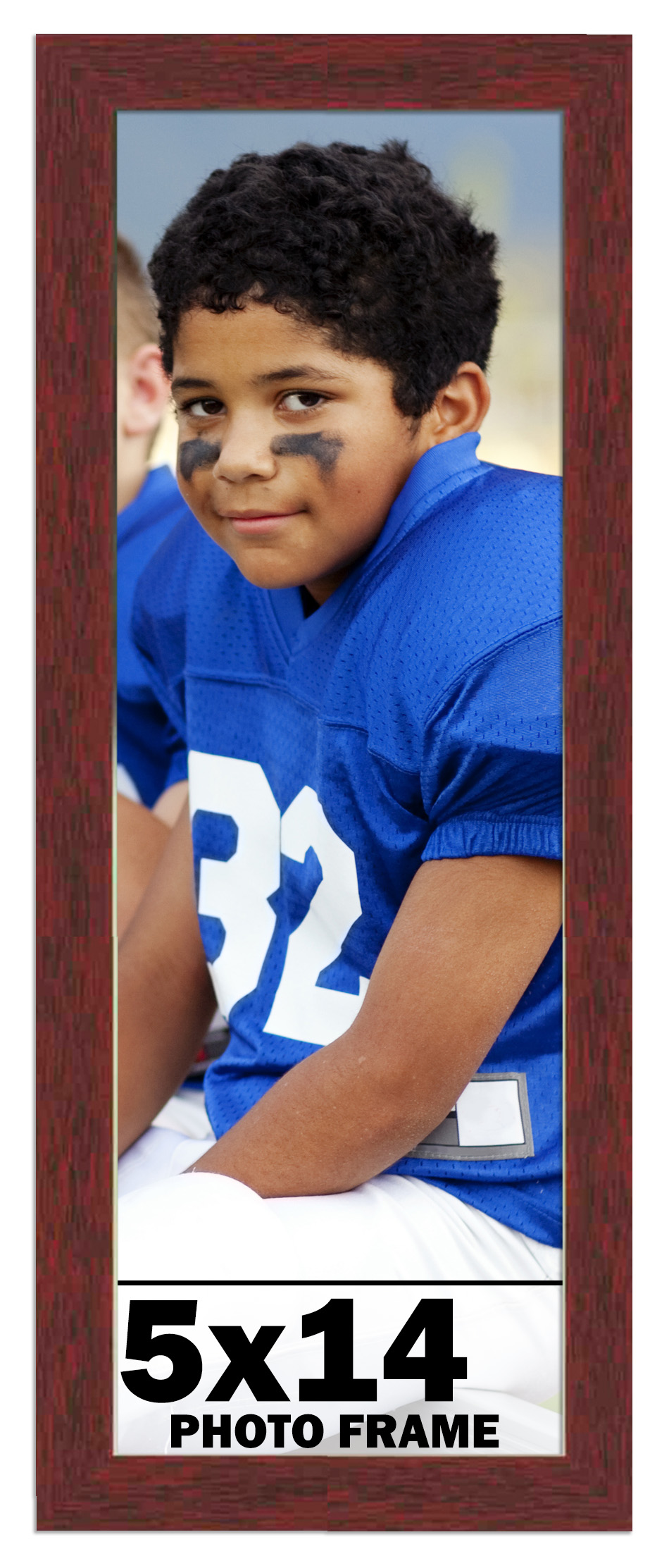 5x14 Frame Brown Picture Frame Complete Modern Photo Frame UV Acrylic, Acid Free