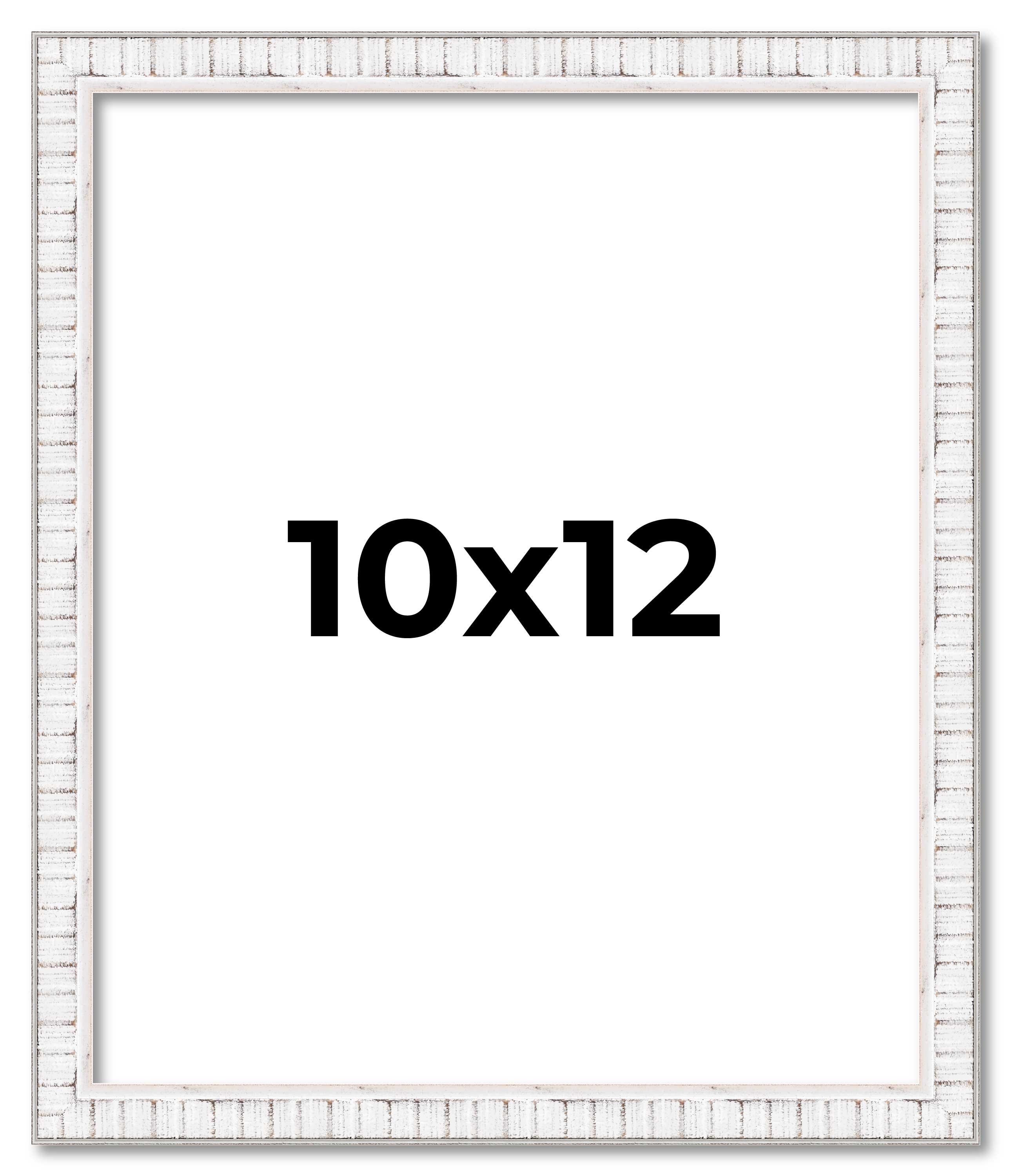 10x12 Frame White Real Wood Picture Frame Width 0.75 inches | Interior Frame Dep main product image