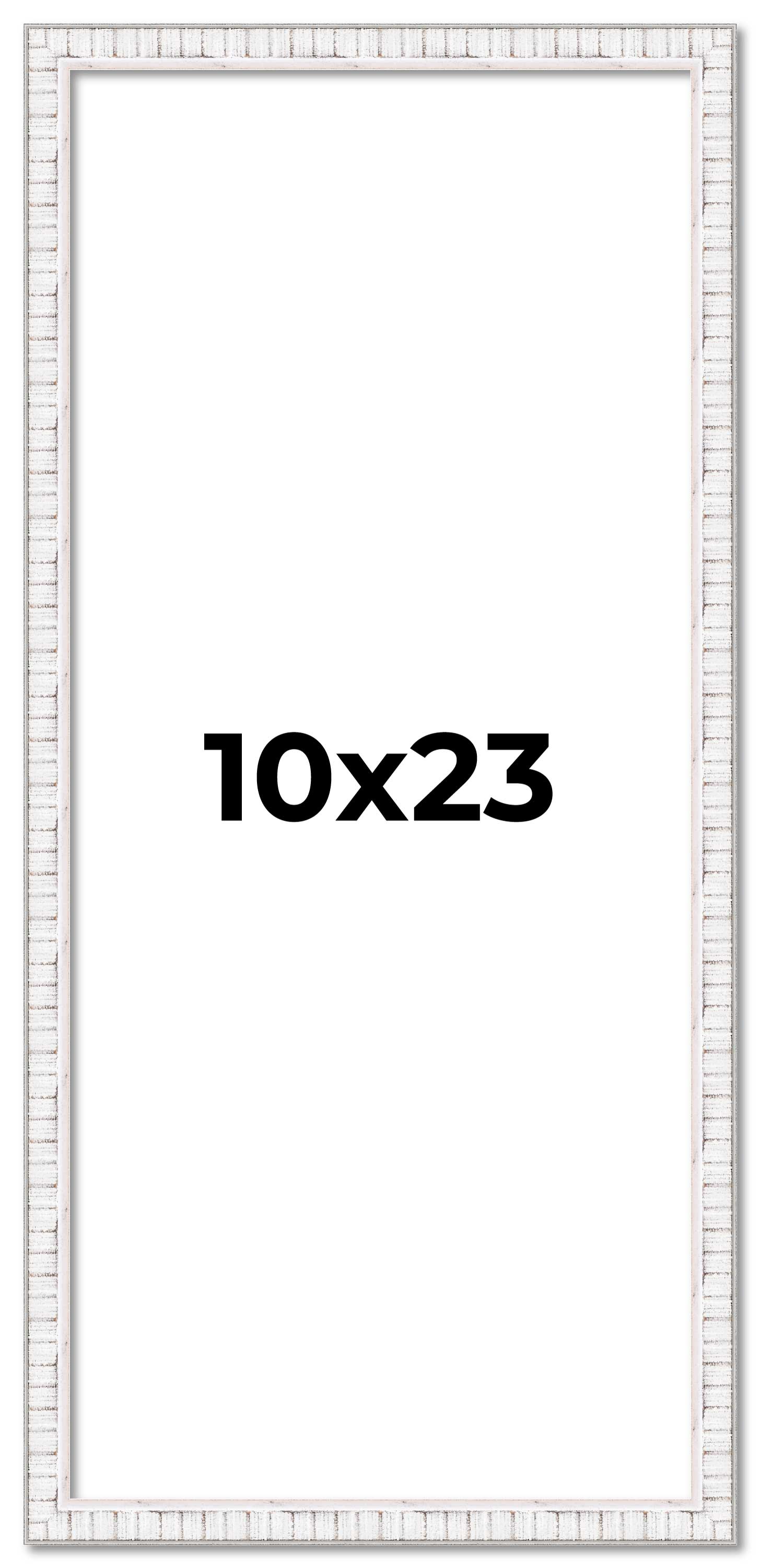 10x23 Frame White Real Wood Picture Frame Width 0.75 inches | Interior Frame Dep main product image