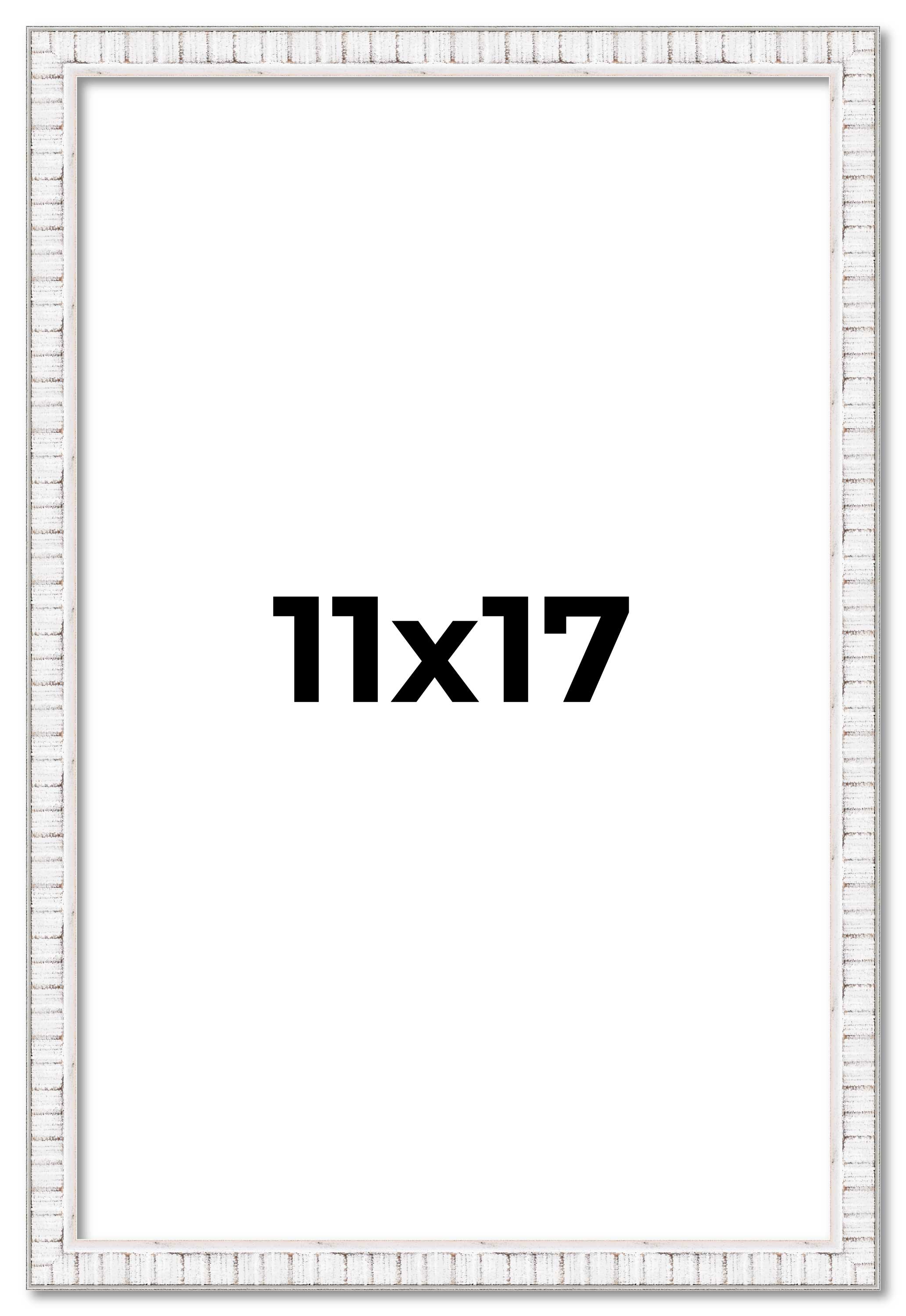 11x17 Rahmen weiß Echtholz Bilderrahmen Breite 0,75 cm | Innenrahmen Dep - Bild 1 von 9