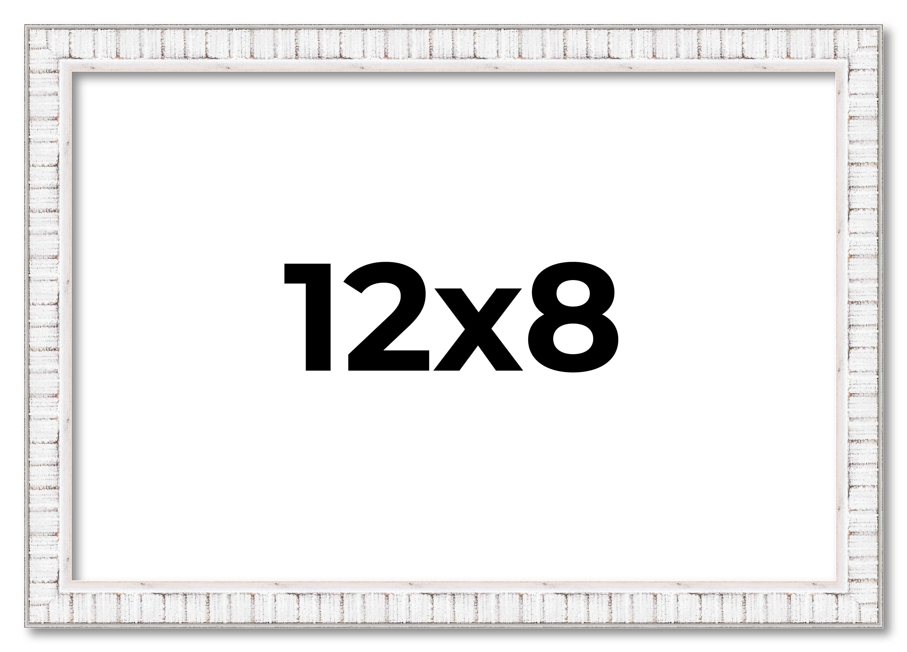 12x8 Frame White Real Wood Picture Frame Width 0.75 inches | Interior Frame Dept main product image