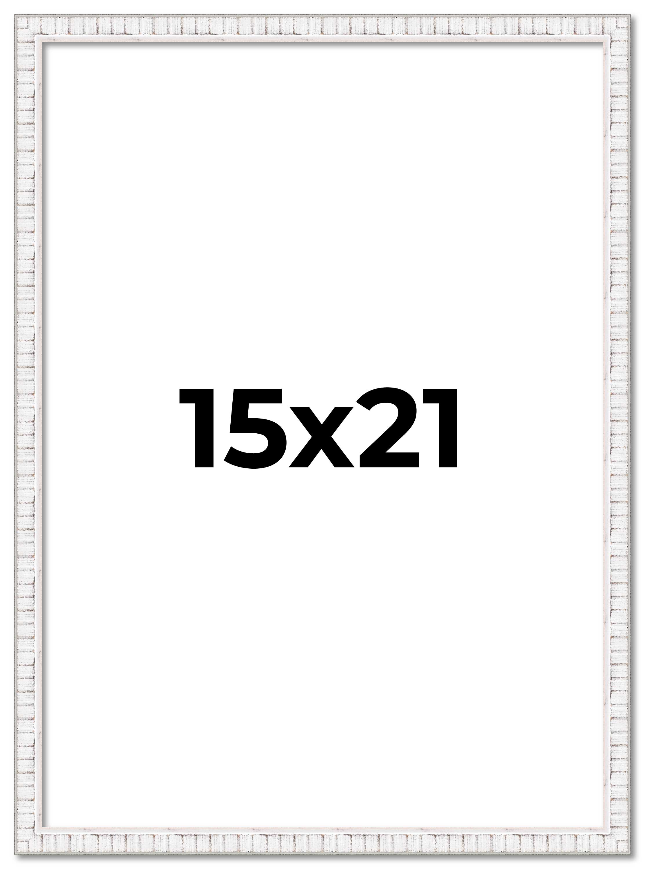 15x21 Frame White Real Wood Picture Frame Width 0.75 inches | Interior Frame Dep main product image