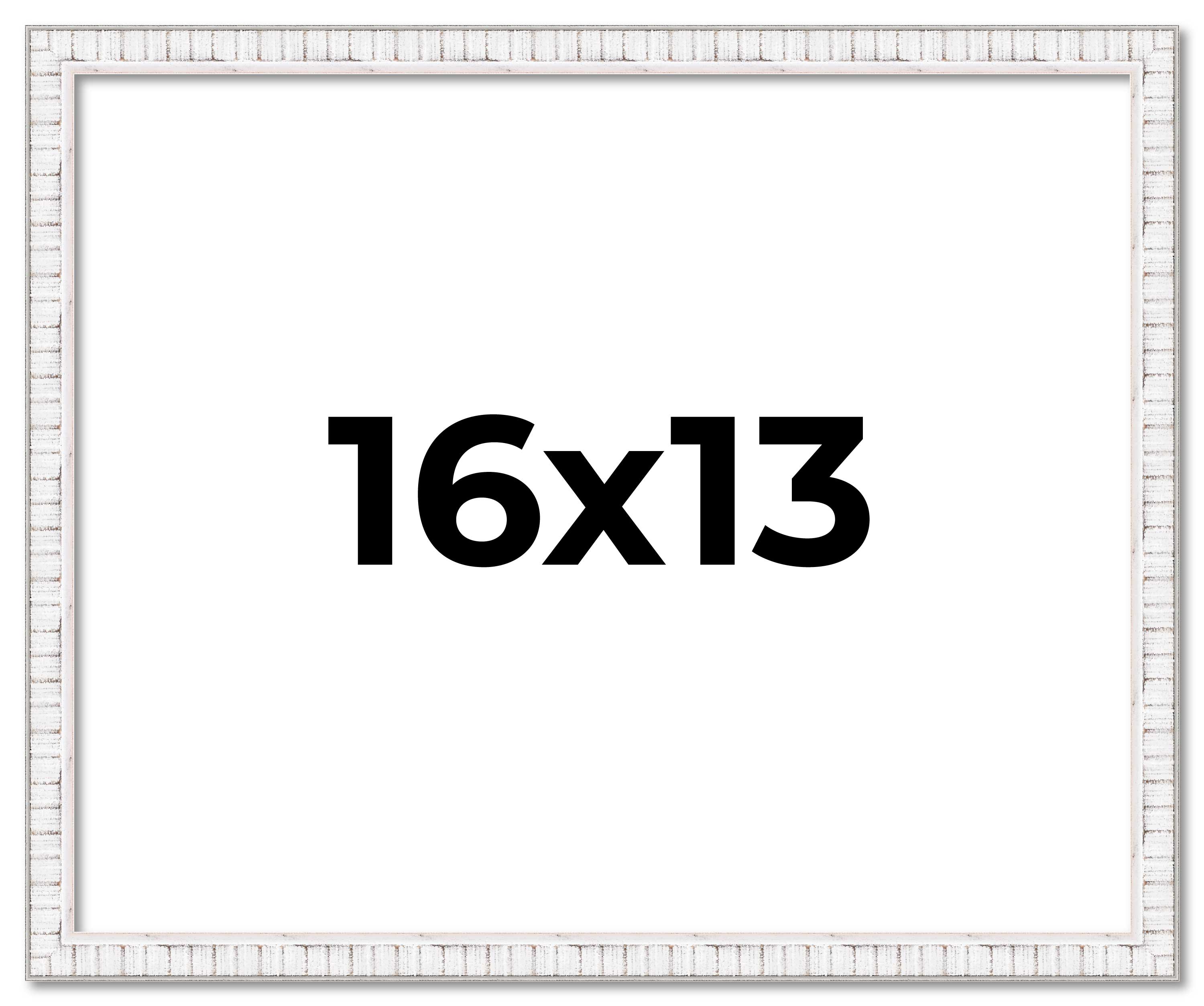 16x13 Frame White Real Wood Picture Frame Width 0.75 inches | Interior Frame Dep main product image