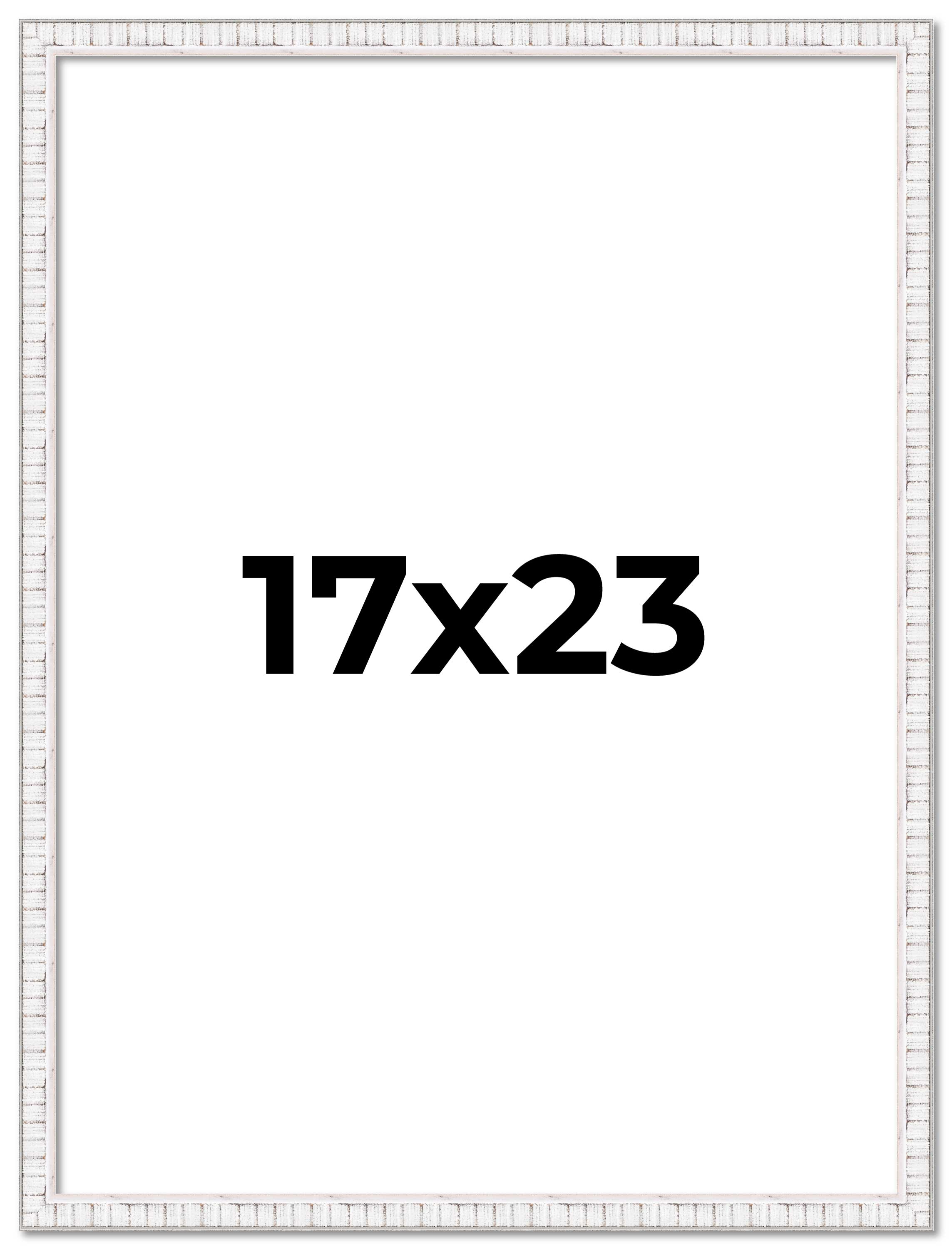 17x23 Frame White Real Wood Picture Frame Width 0.75 inches | Interior Frame Dep main product image