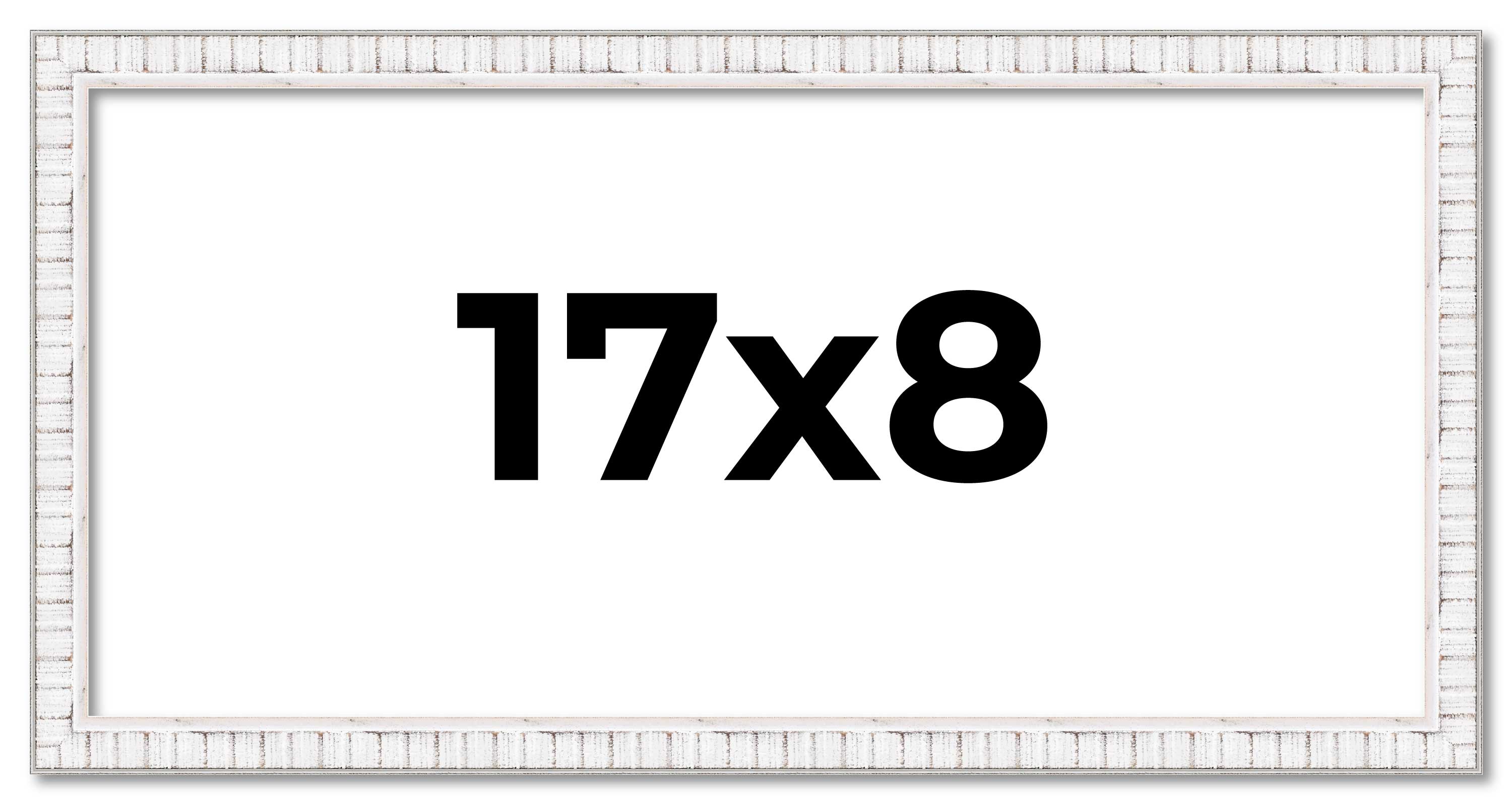17x8 Frame White Real Wood Picture Frame Width 0.75 inches | Interior Frame Dept main product image