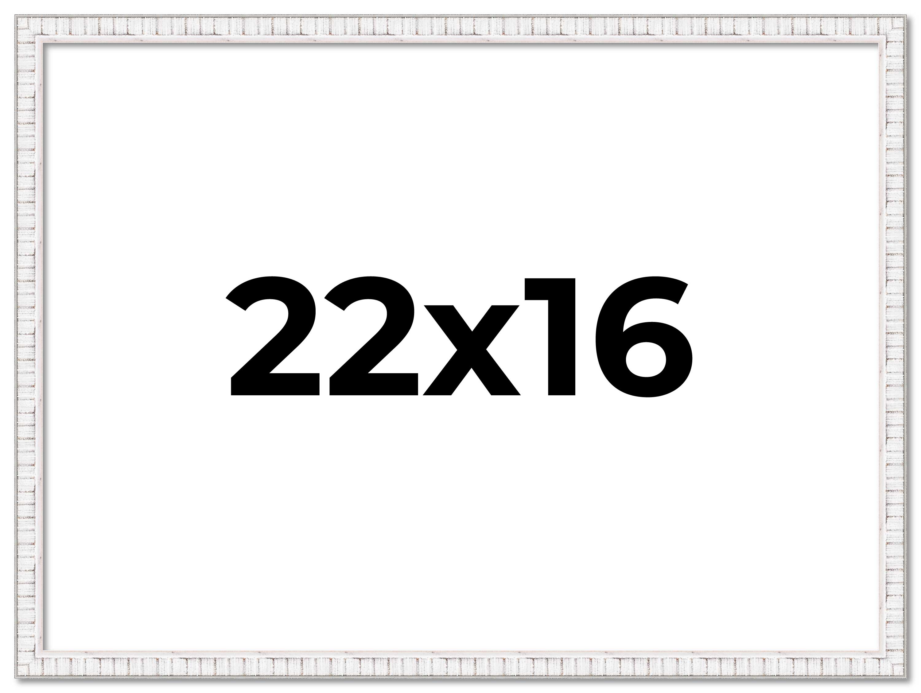 22x16 Rahmen Weiß Bilderrahmen Modern Fotorahmen UV Acryl, Säurefreie Rückseite - Bild 1 von 9