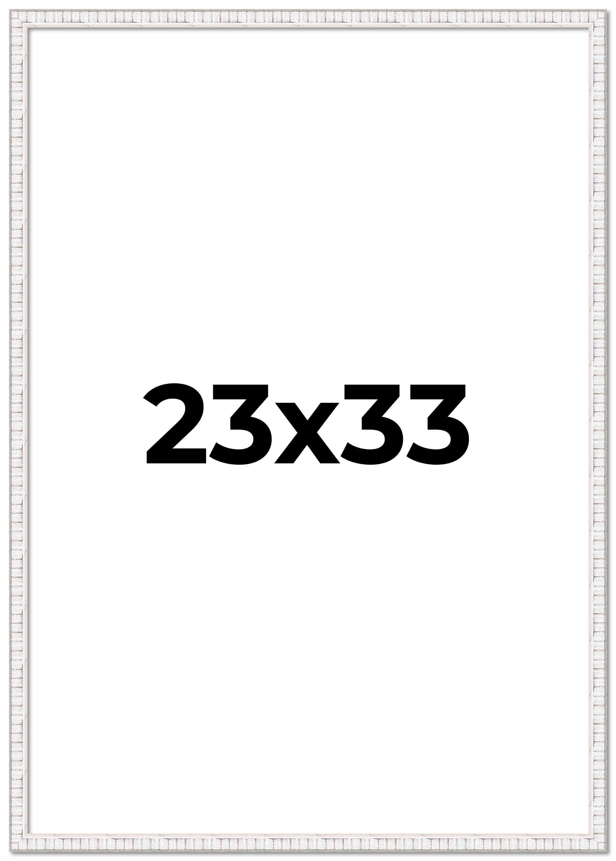 23x33 Frame White Real Wood Picture Frame Width 0.75 inches | Interior Frame Dep main product image
