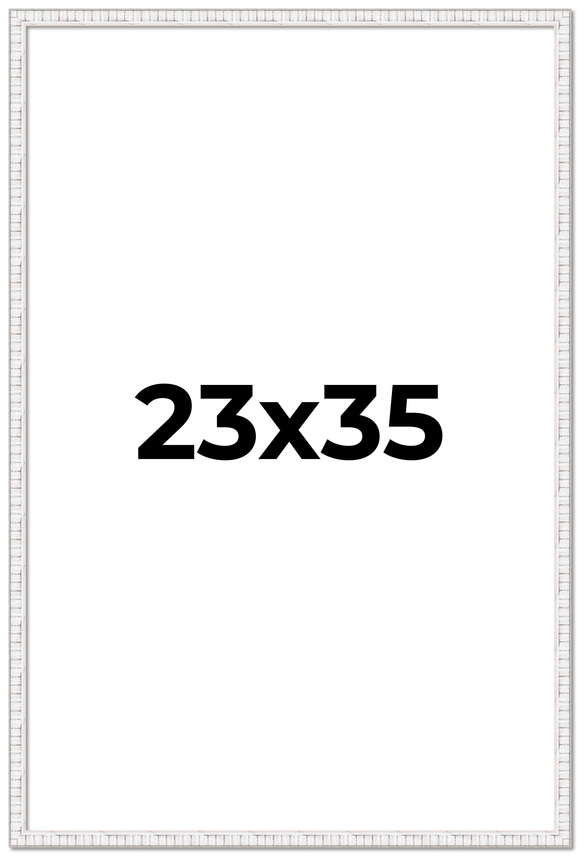 23x35 Frame White Real Wood Picture Frame Width 0.75 inches | Interior Frame Dep main product image