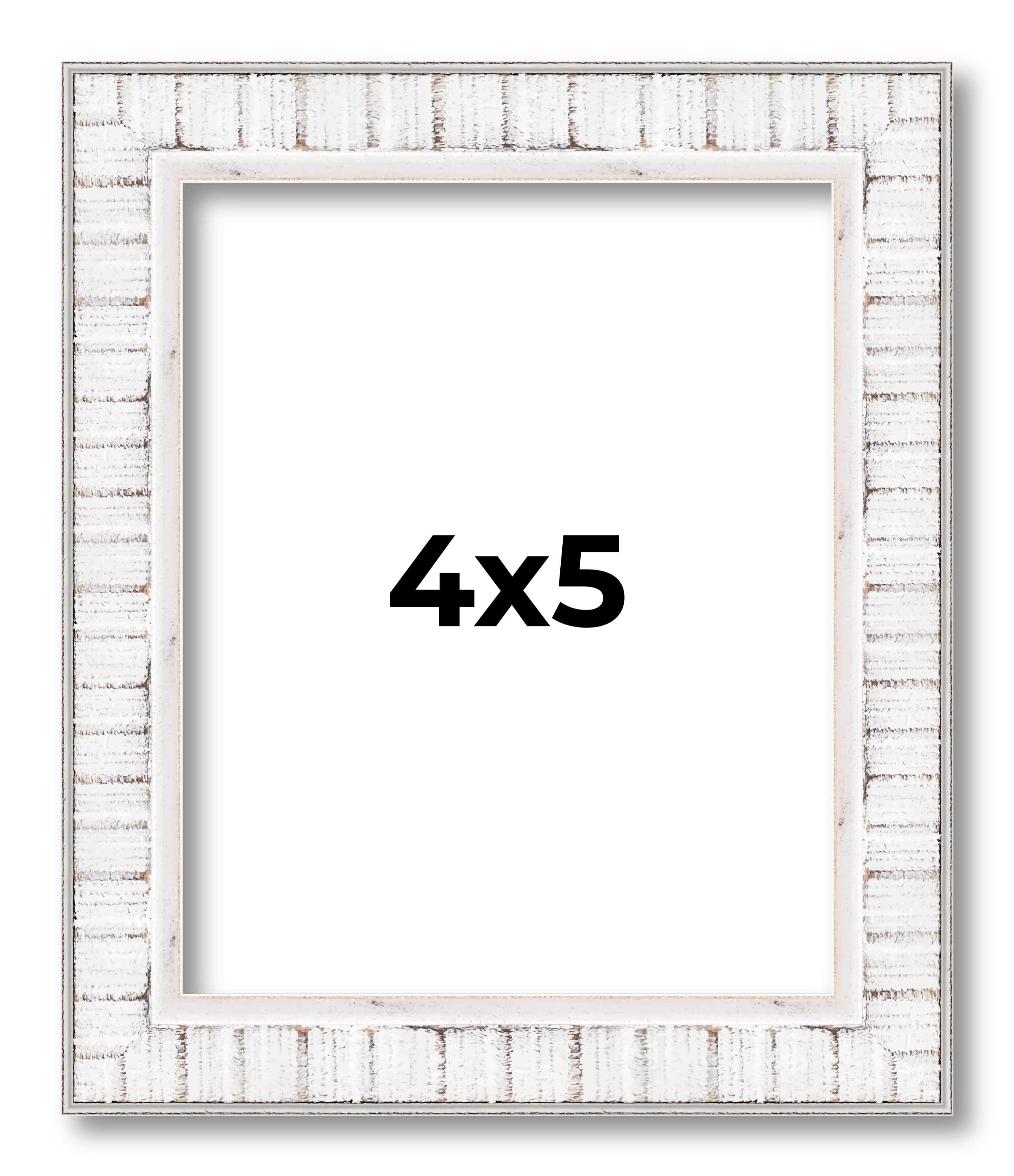 4×5 In Frame White Real Wood Picture Frame Width 0.75 inches | Interior Frame De