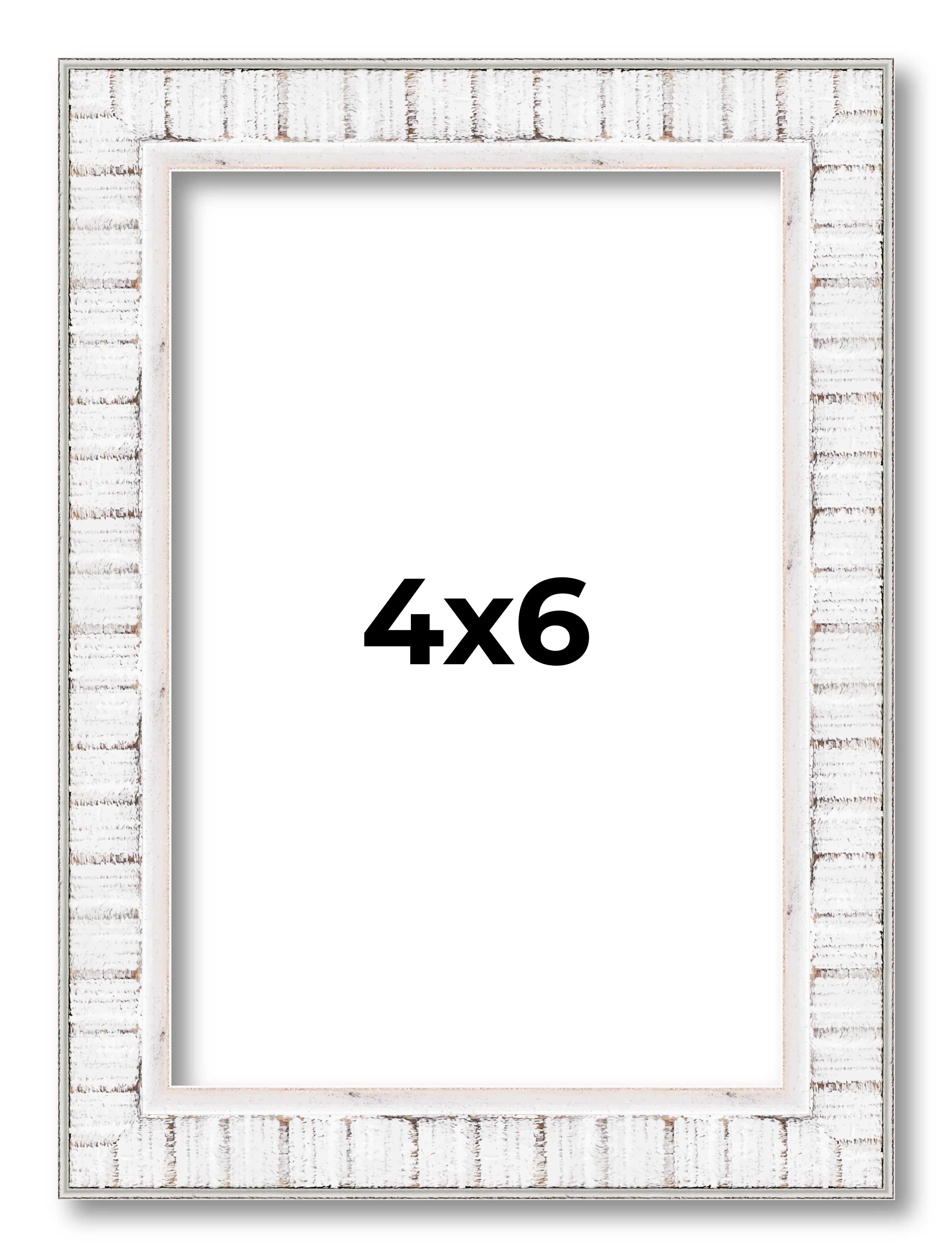 4×6 In Frame White Real Wood Picture Frame Width 0.75 inches | Interior Frame De