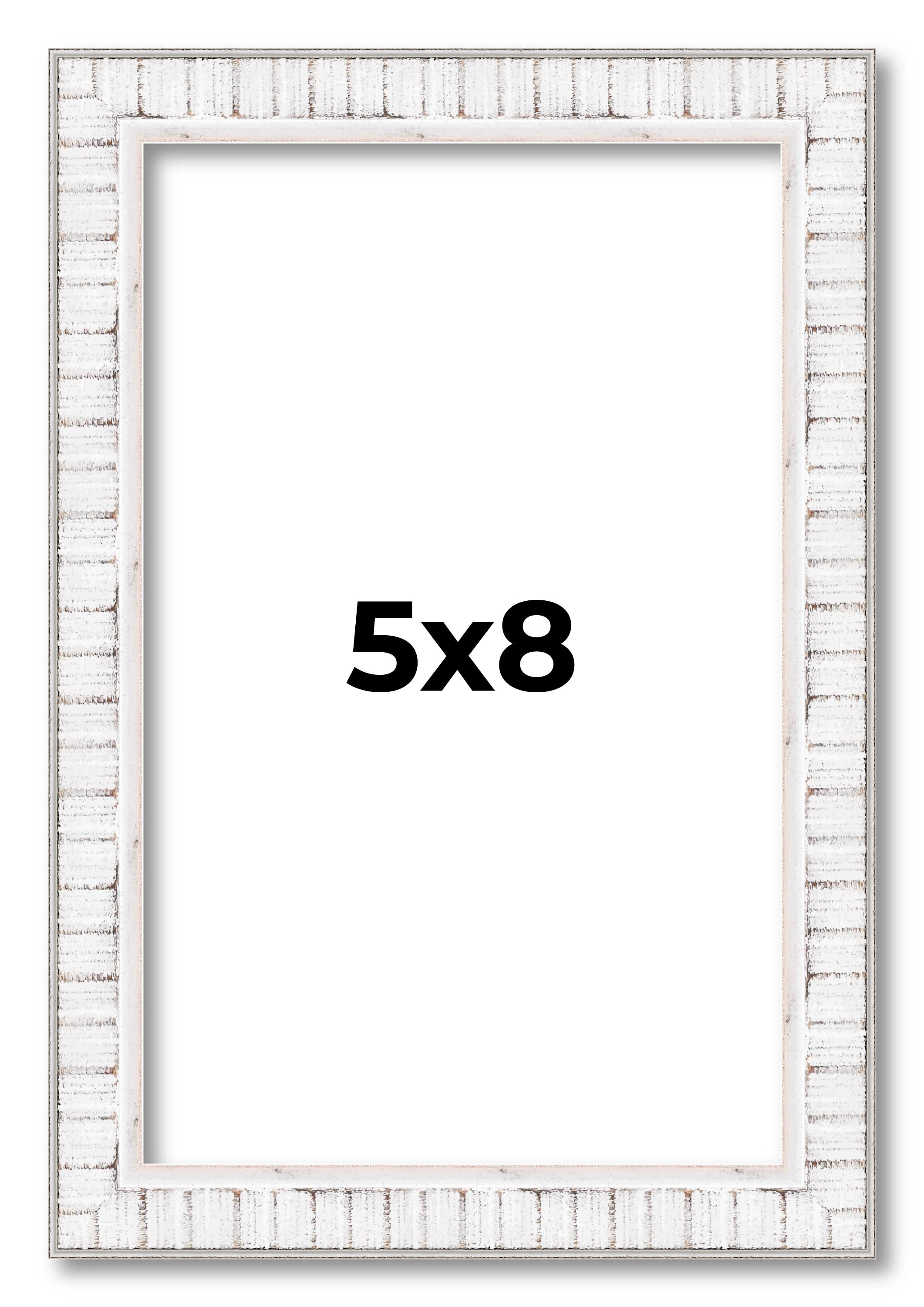 5×8 In Frame White Real Wood Picture Frame Width 0.75 inches | Interior Frame De