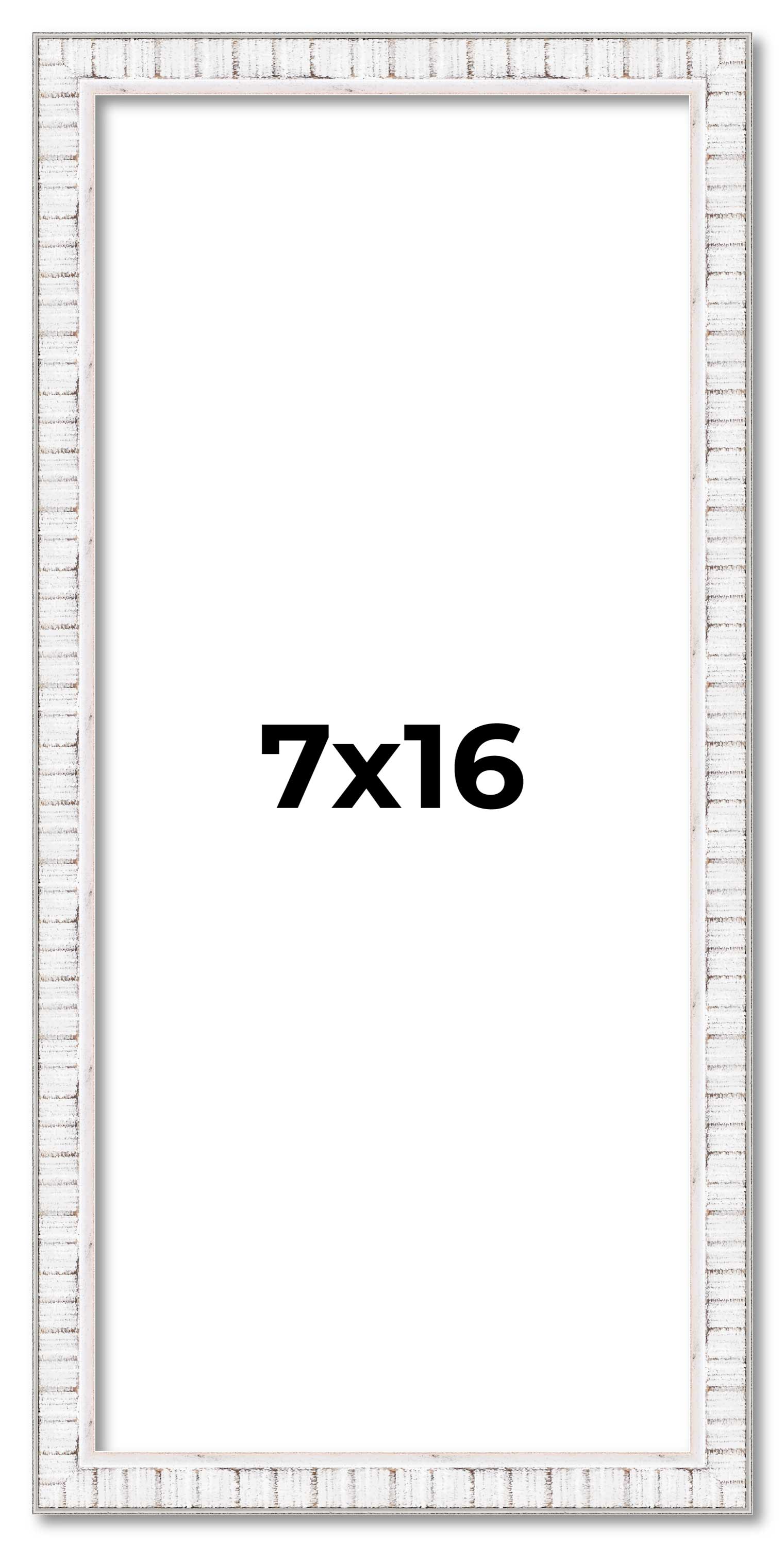 7x16 Frame White Real Wood Picture Frame Width 0.75 inches | Interior Frame Dept main product image