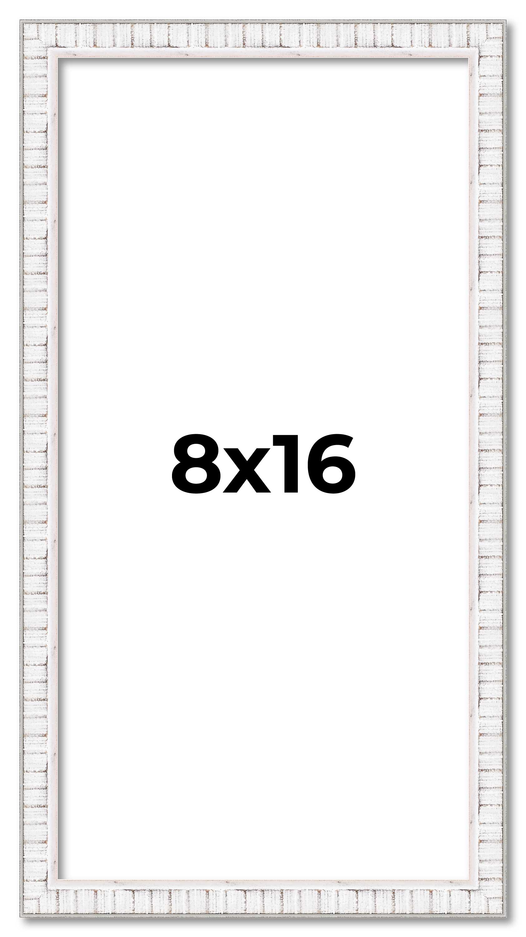 8x16 Frame White Real Wood Picture Frame Width 0.75 inches | Interior Frame Dept main product image