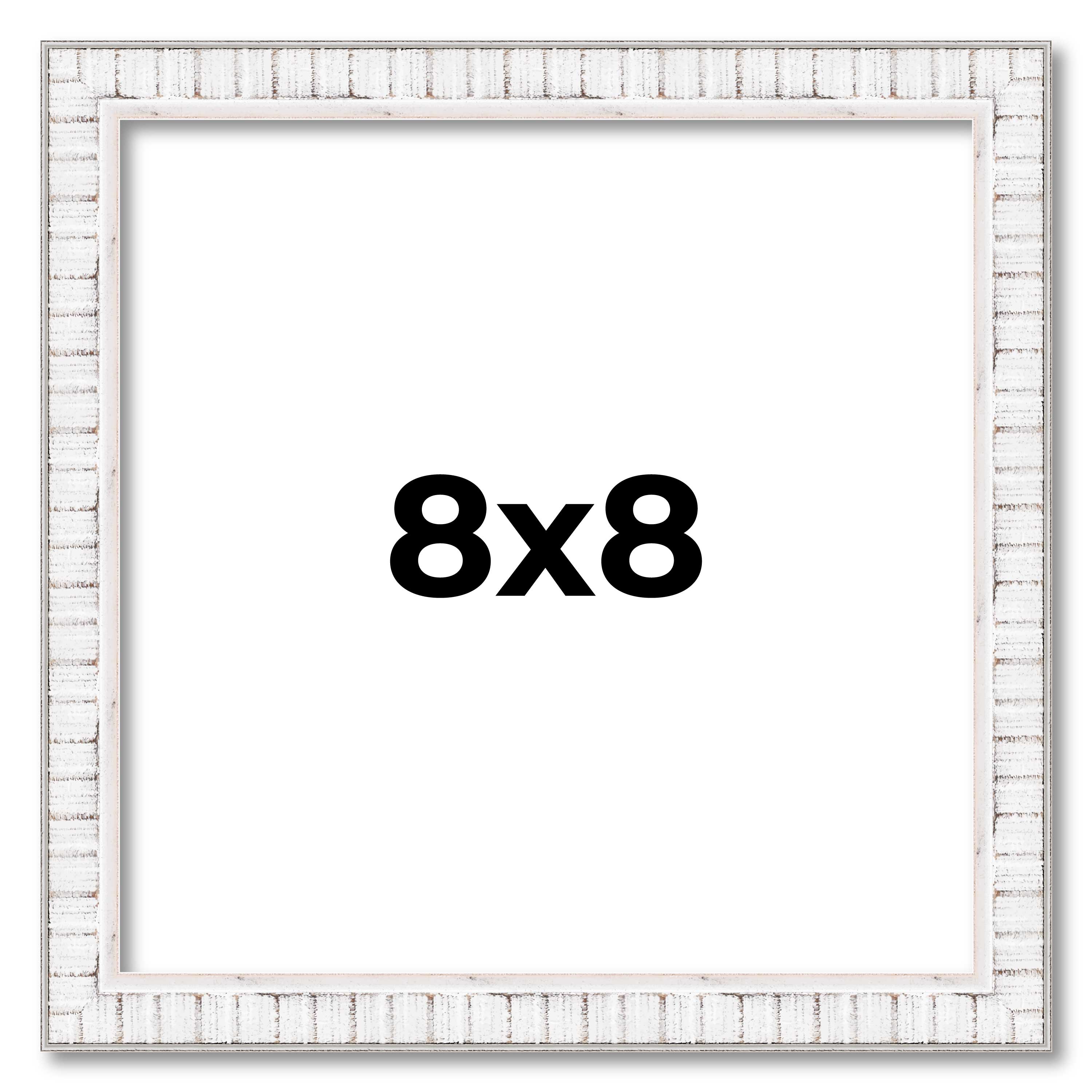 8x8 Rahmen weiß Bilderrahmen moderner Fotorahmen UV Acryl, säurefrei ohne Passepartout - Bild 1 von 9