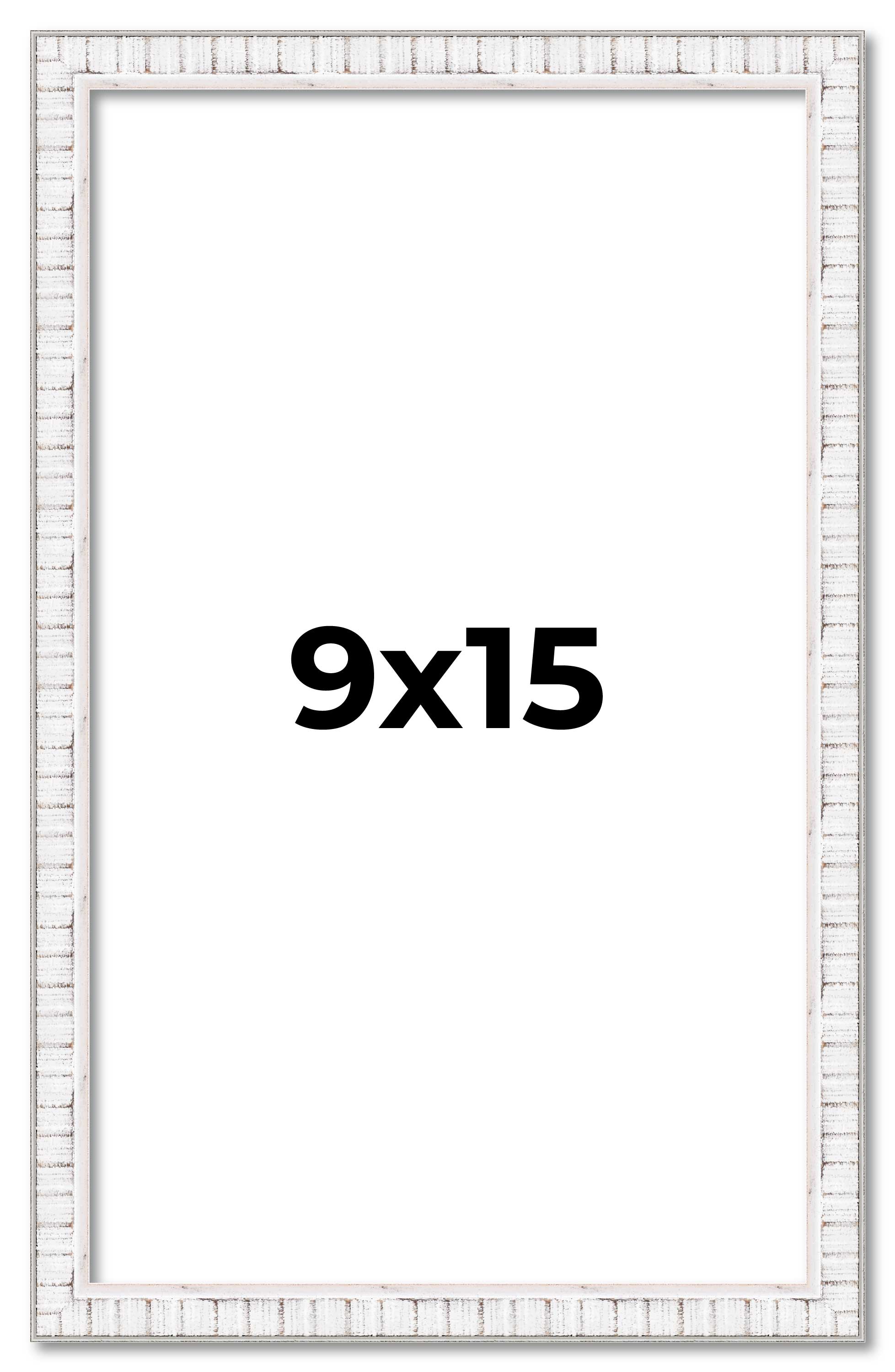 9x15 Frame White Real Wood Picture Frame Width 0.75 inches | Interior Frame Dept main product image