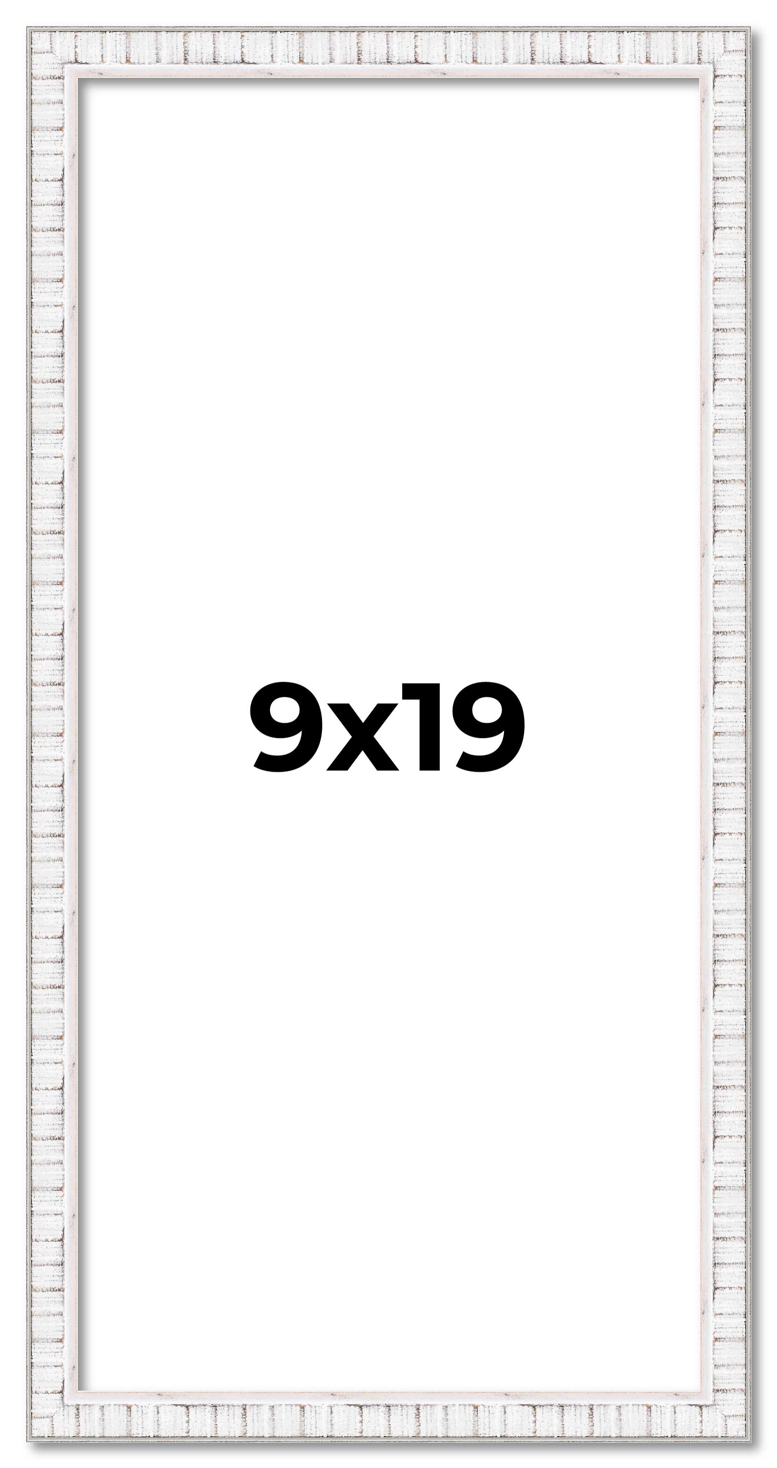 9x19 Frame White Real Wood Picture Frame Width 0.75 inches | Interior Frame Dept main product image