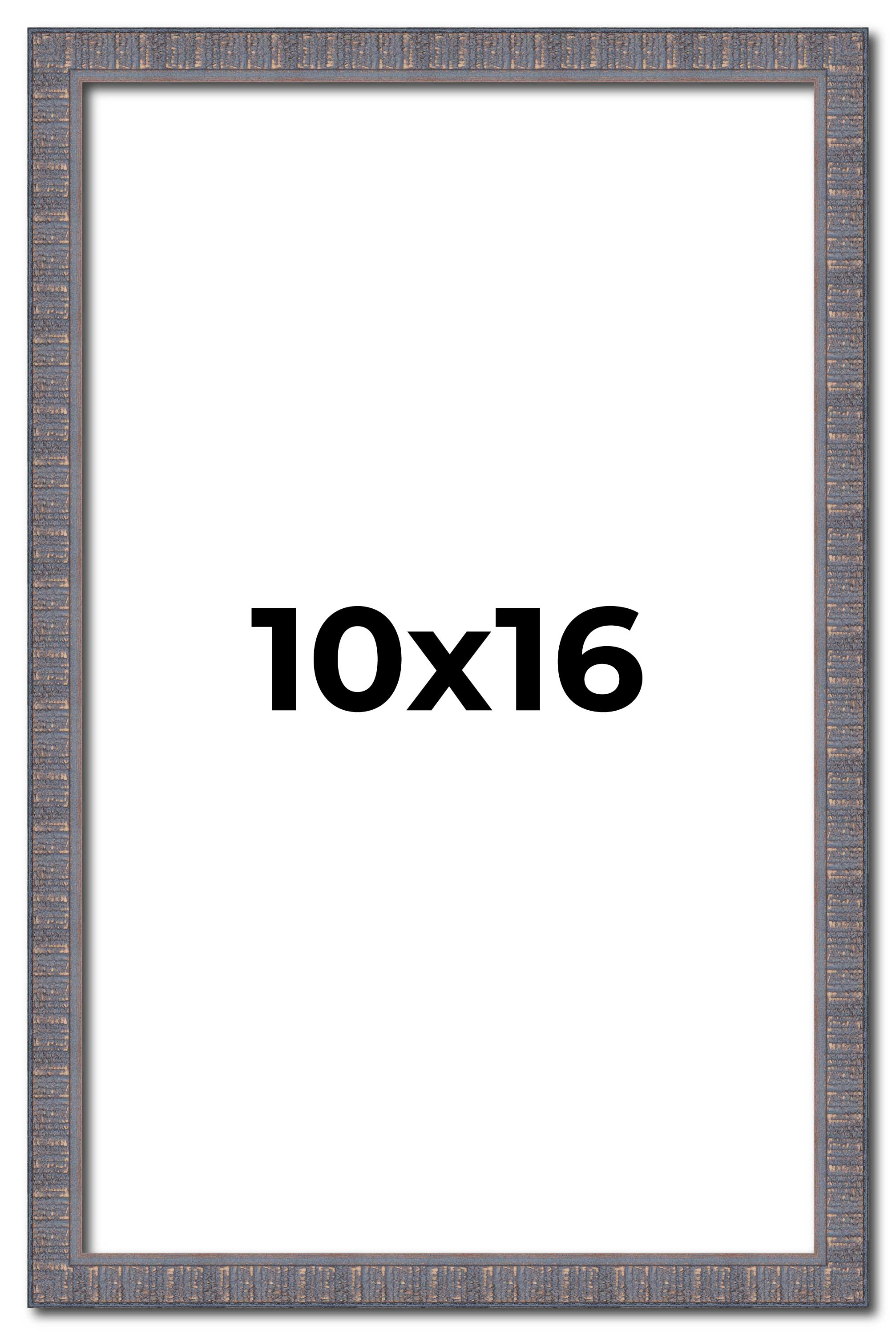 10×16 Frame Blue Kingsley Pewter Solid Wood Picture Frame Width 0.75 Inches |Int