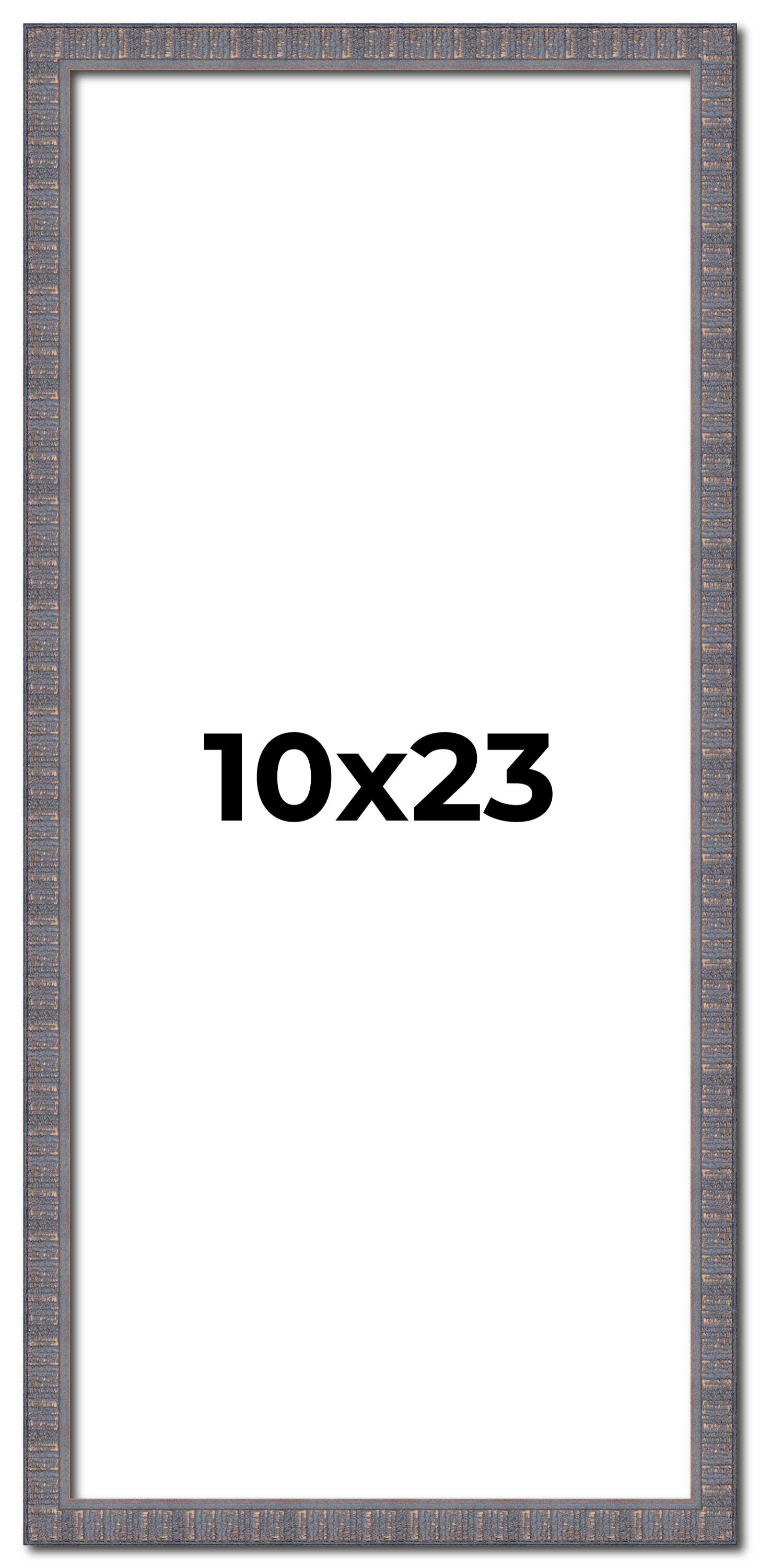 10×23 Frame Blue Kingsley Pewter Solid Wood Picture Frame Width 0.75 Inches |Int