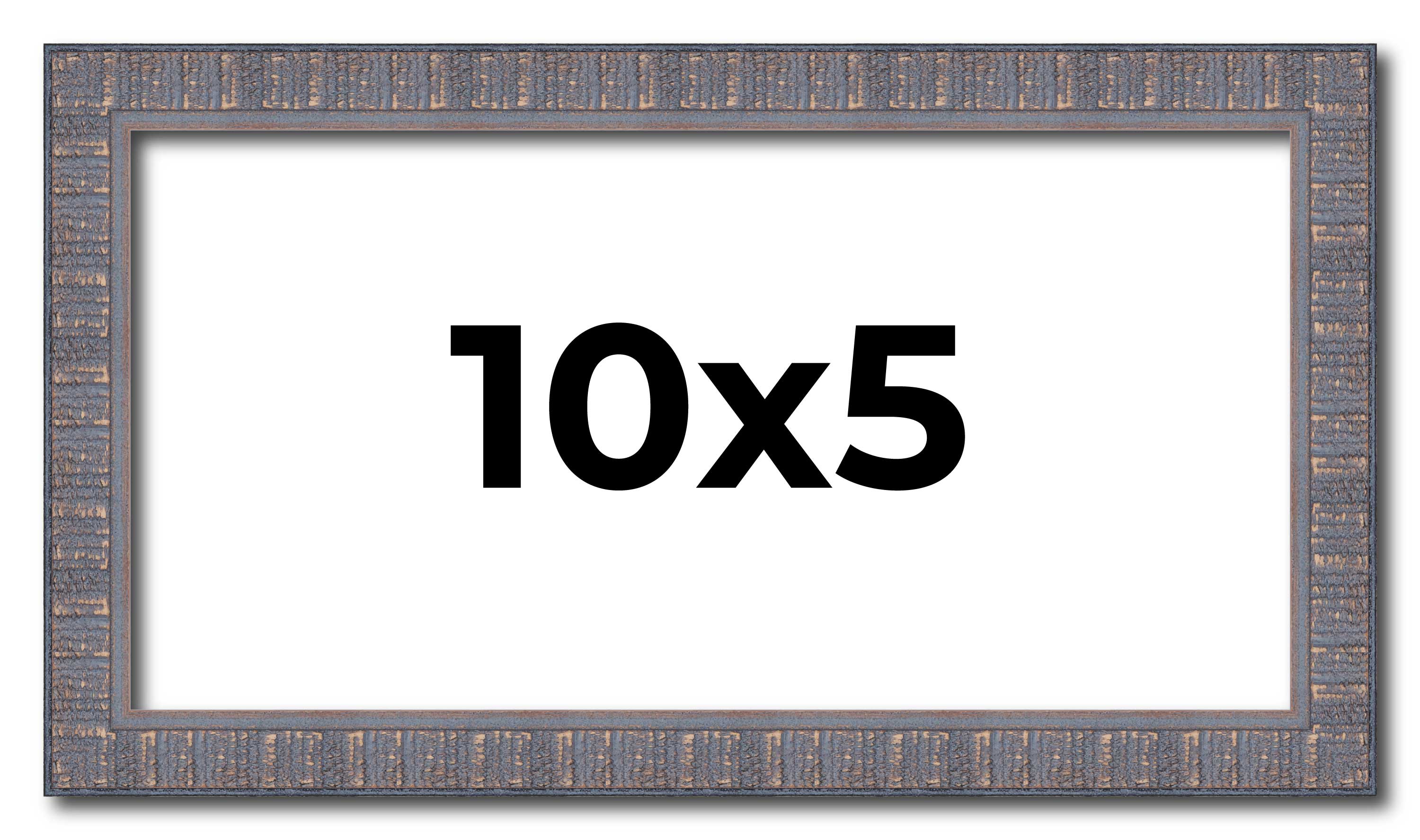 10×5 IN Frame Blue Kingsley Pewter Solid Wood Picture Frame Width 0.75 Inches |I
