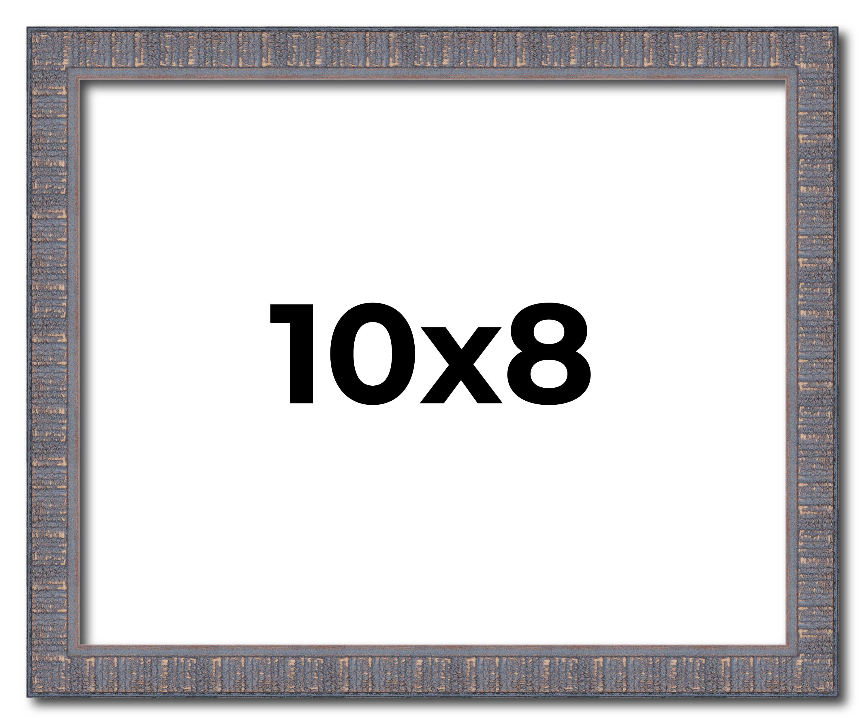 10×8 Frame Pewter Picture Frame Modern Photo Frame UV Acrylic, Acid Free Backer