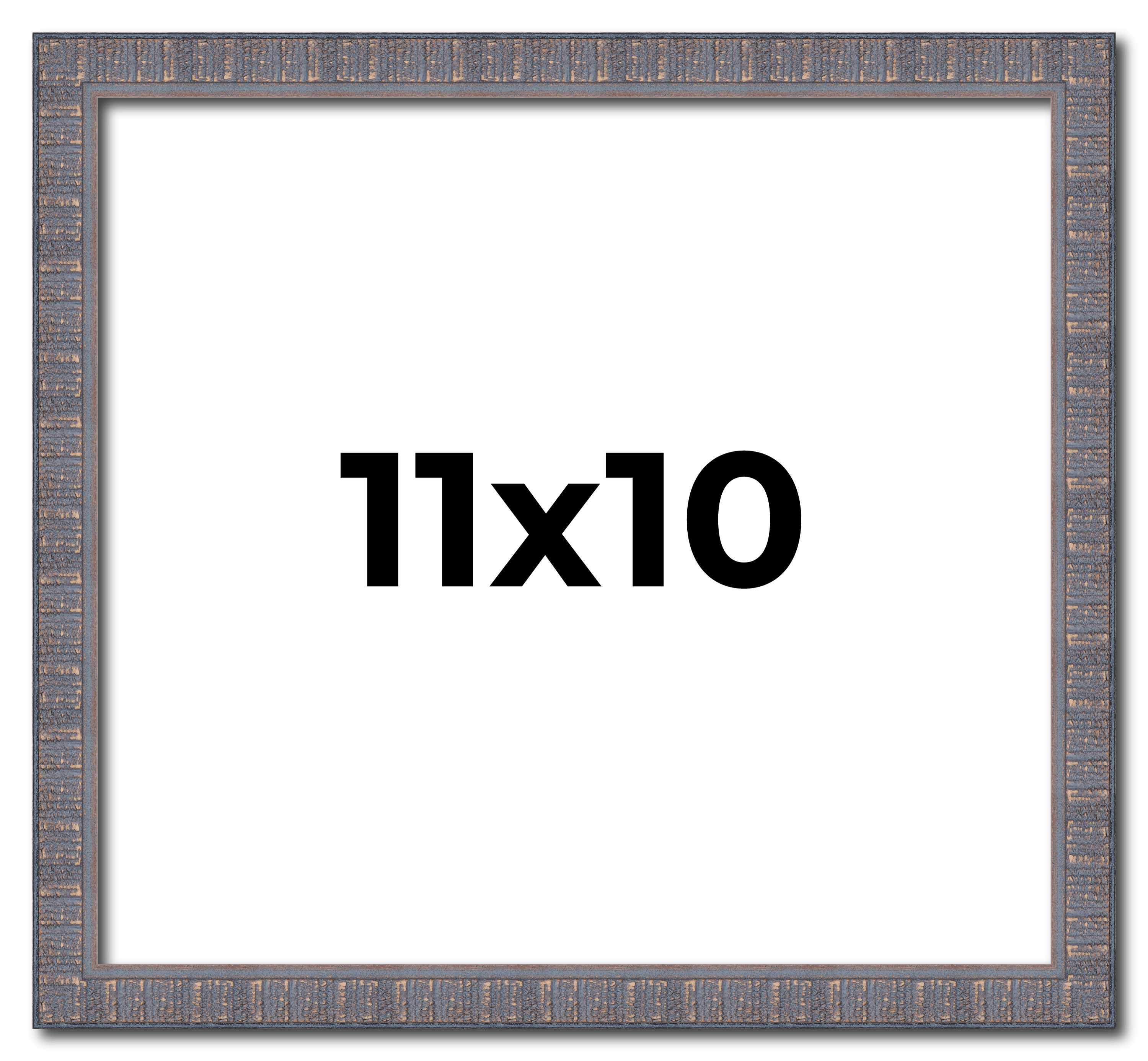 11x10 Frame Blue Kingsley Pewter Solid Wood Picture Frame Width 0.75 Inches |Int main product image