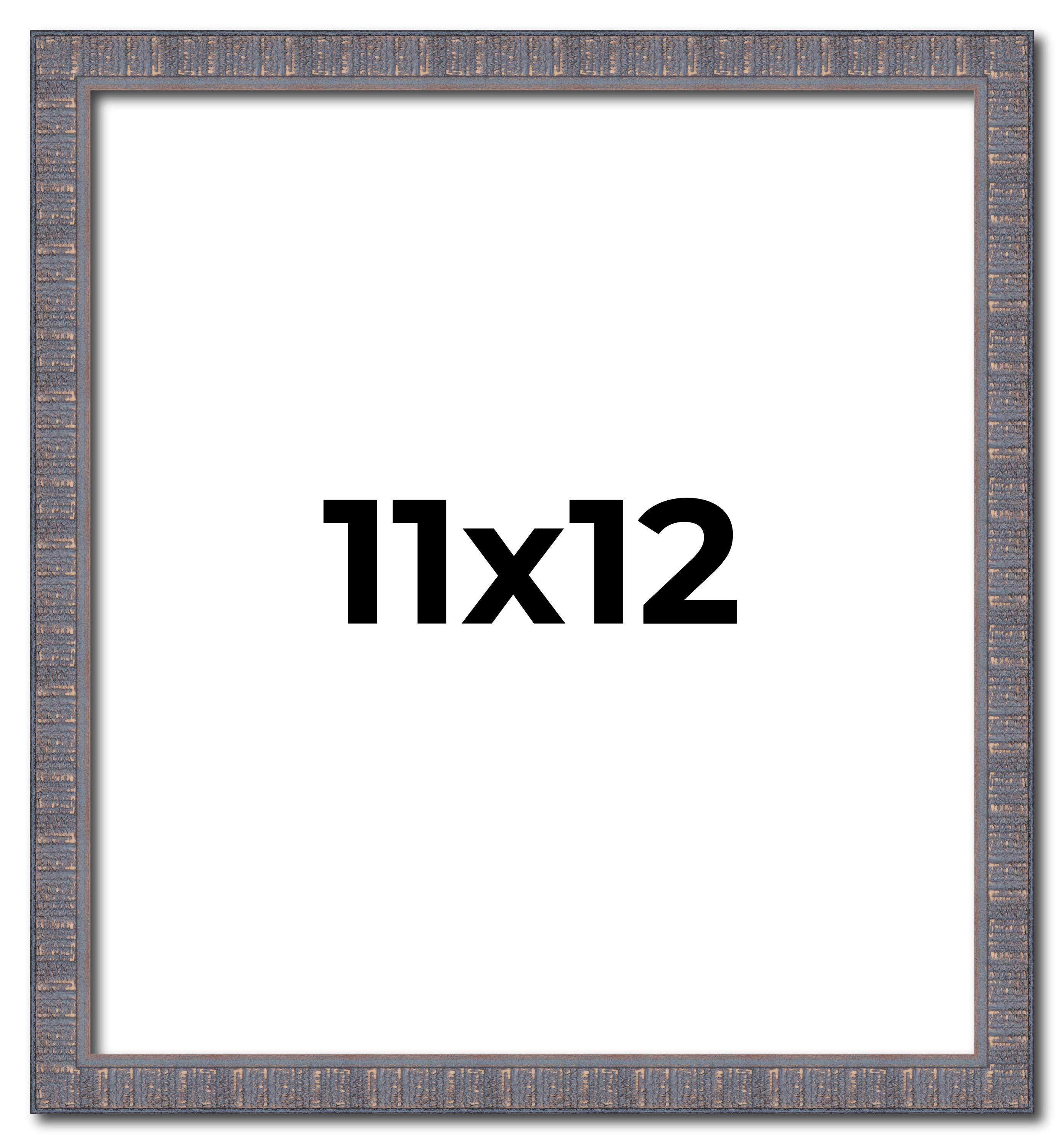 11x12 Frame Blue Kingsley Pewter Solid Wood Picture Frame Width 0.75 Inches |Int main product image