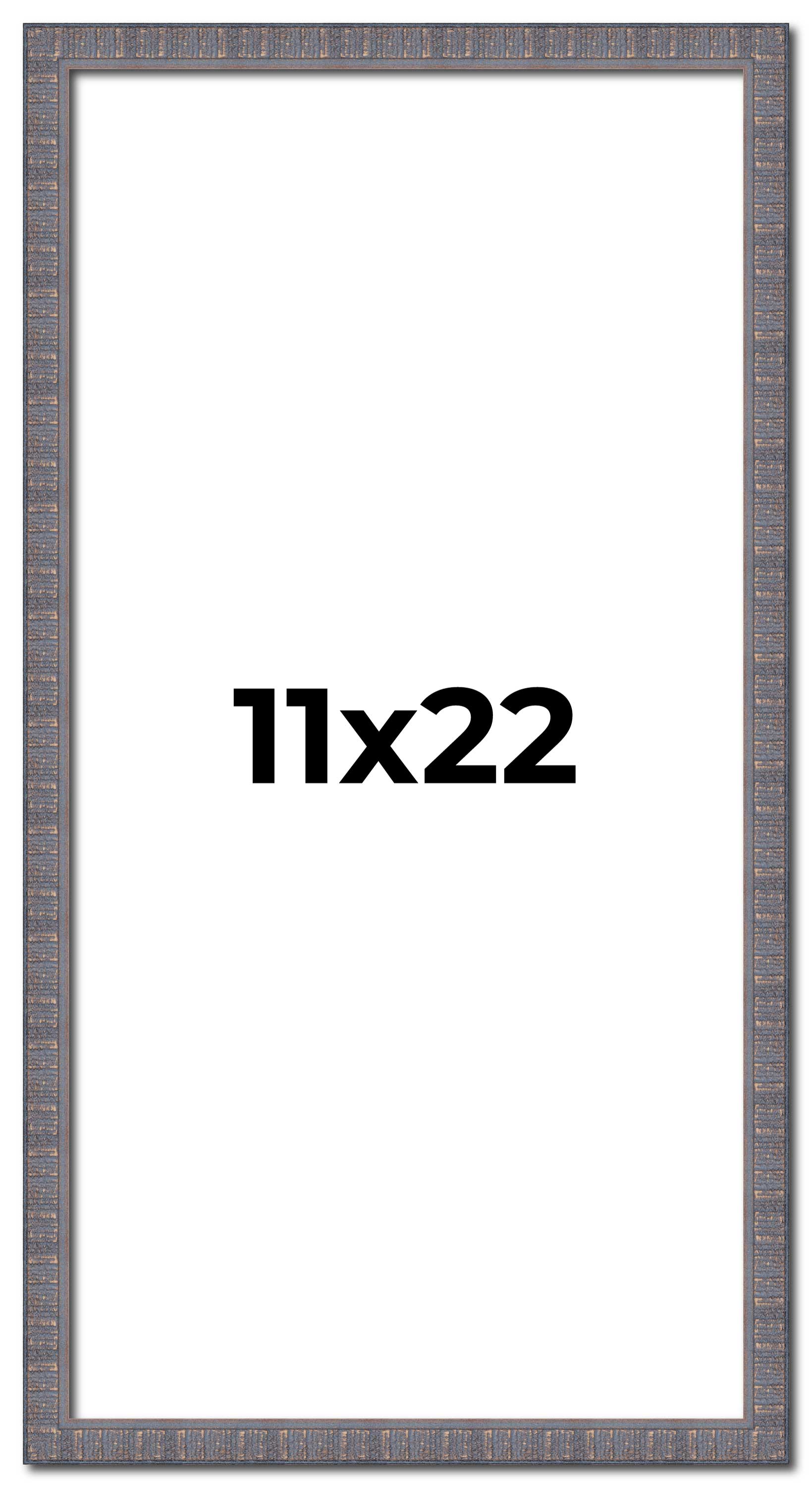 11×22 Frame Pewter Picture Frame Modern Photo Frame UV Acrylic, Acid Free Back