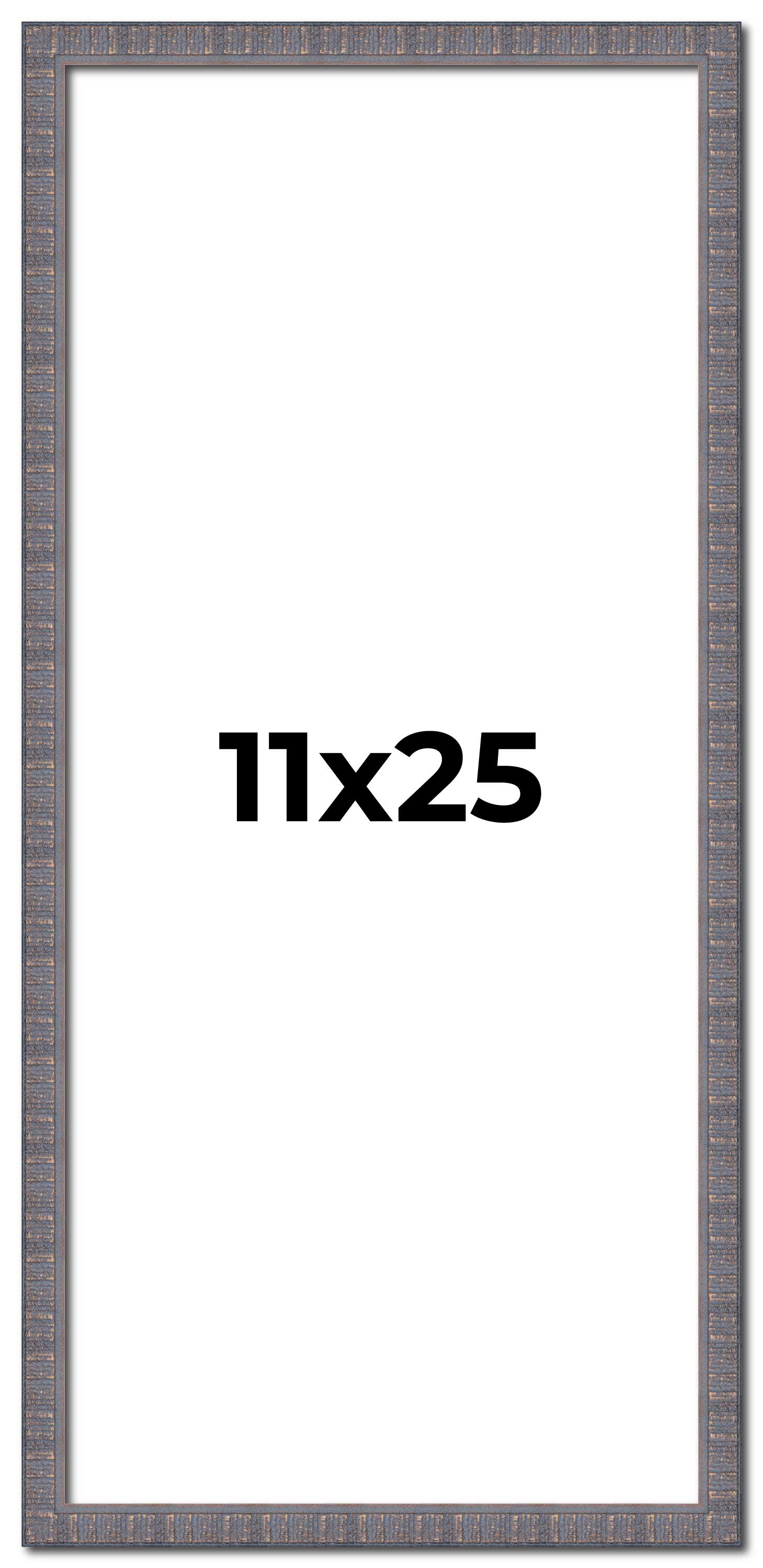 11×25 Frame Pewter Picture Frame Modern Photo Frame UV Acrylic, Acid Free Back