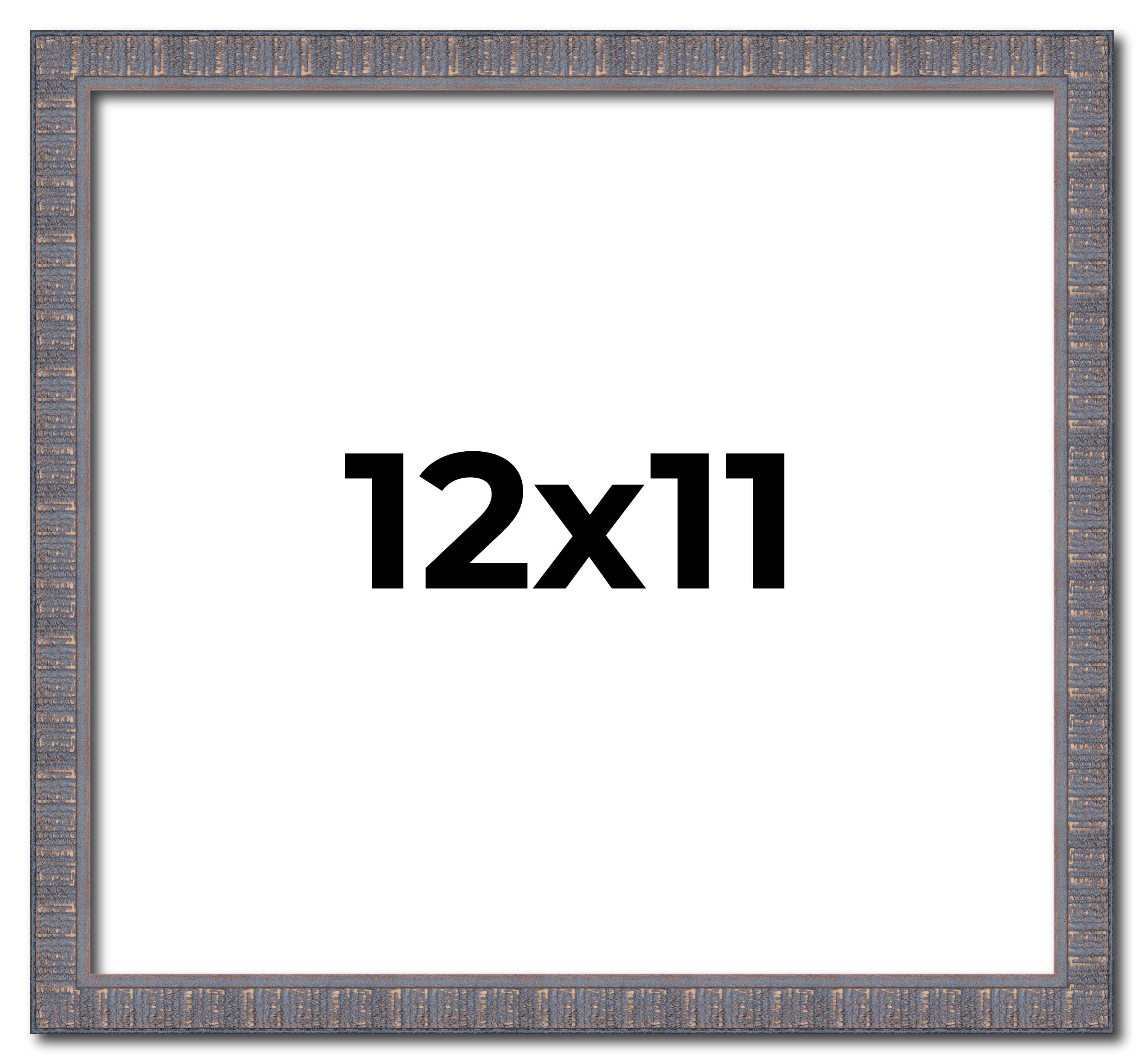 12×11 Frame Blue Kingsley Pewter Solid Wood Picture Frame Width 0.75 Inches |Int