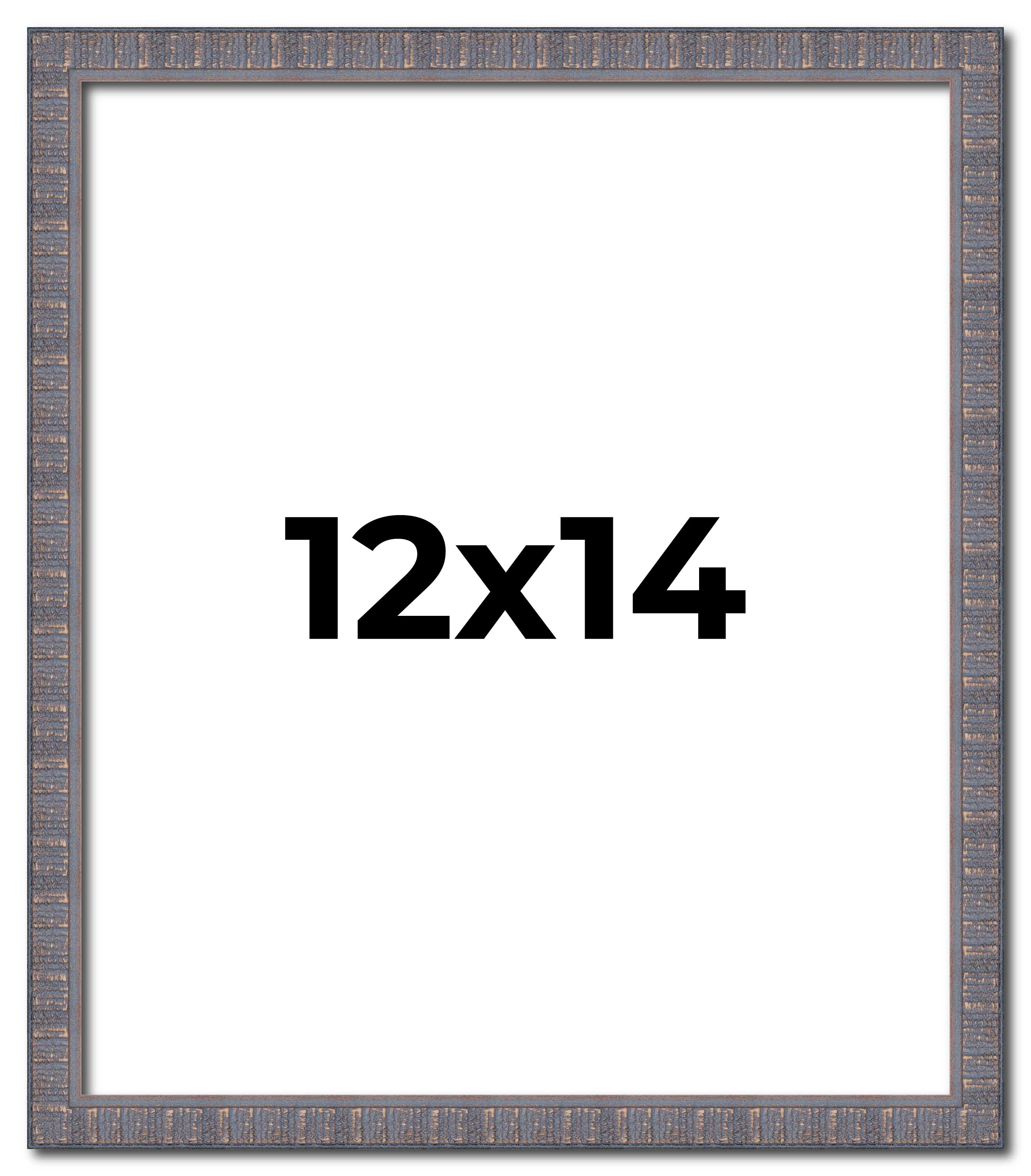12×14 Frame Pewter Picture Frame Modern Photo Frame UV Acrylic, Acid Free Back