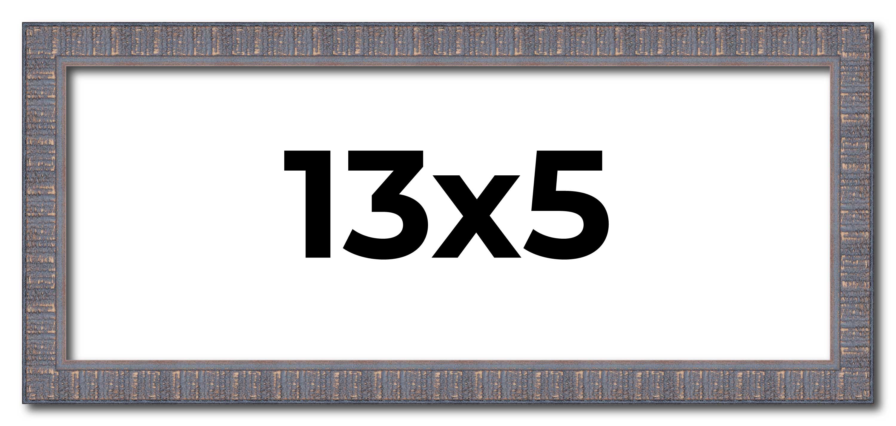13×5 IN Frame Blue Kingsley Pewter Solid Wood Picture Frame Width 0.75 Inches |I