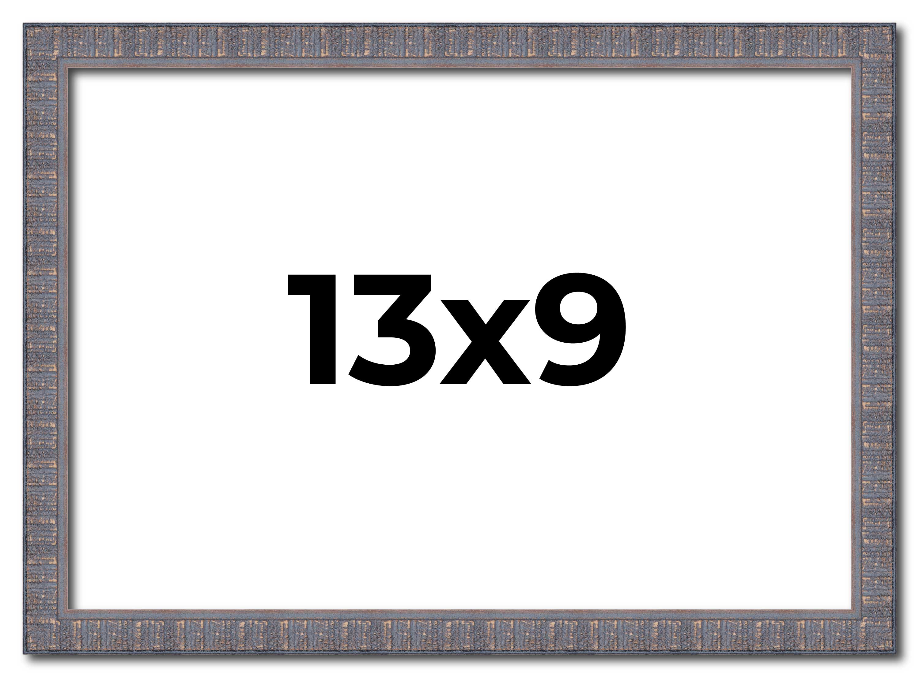 13×9 Frame Pewter Picture Frame Modern Photo Frame UV Acrylic, Acid Free Backer