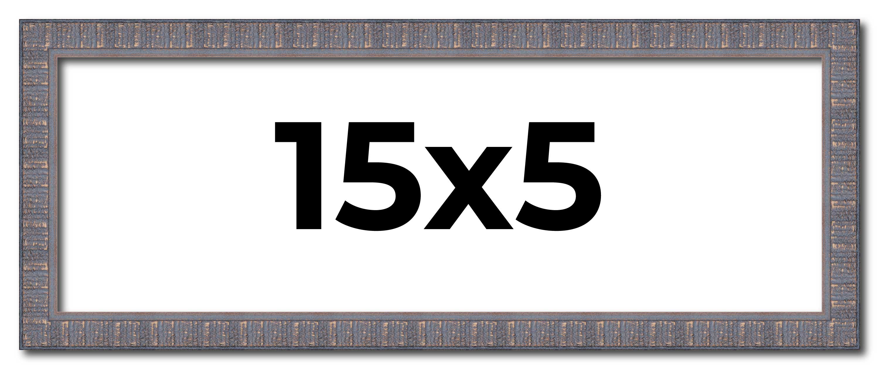 15×5 IN Frame Blue Kingsley Pewter Solid Wood Picture Frame Width 0.75 Inches |I