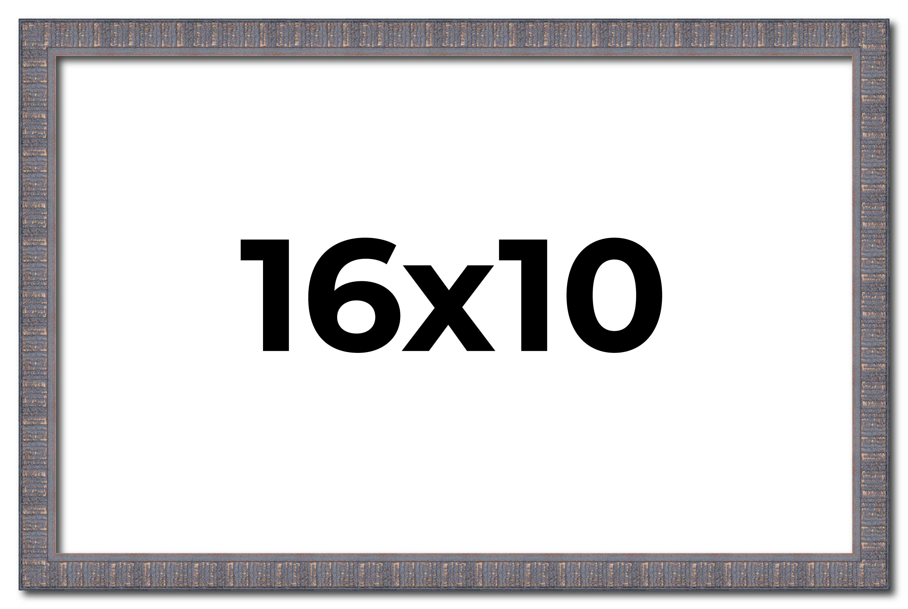 16x10 Frame Blue Kingsley Pewter Solid Wood Picture Frame Width 0.75 Inches |Int main product image