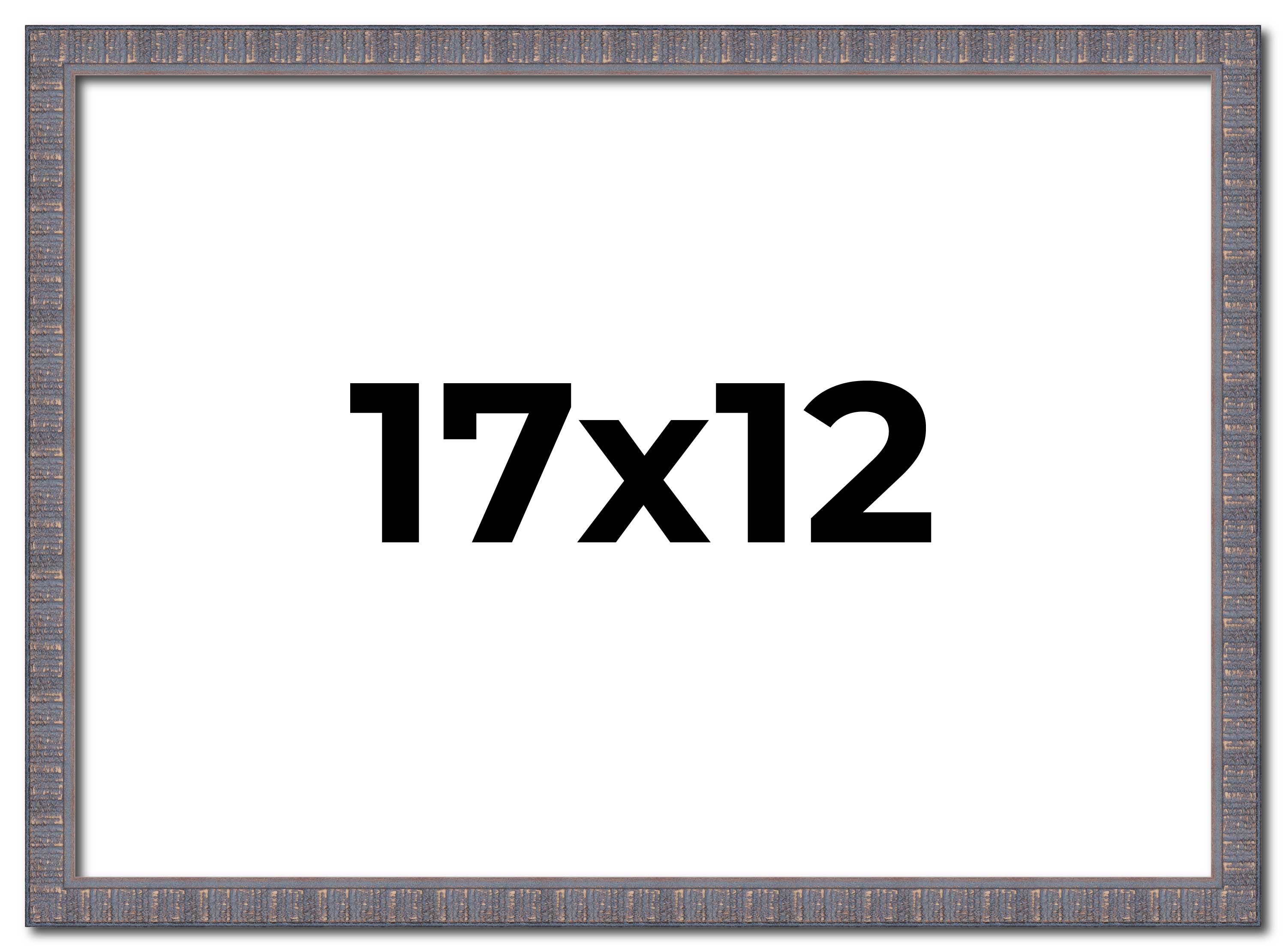 17x12 Frame Blue Kingsley Pewter Solid Wood Picture Frame Width 0.75 Inches |Int main product image