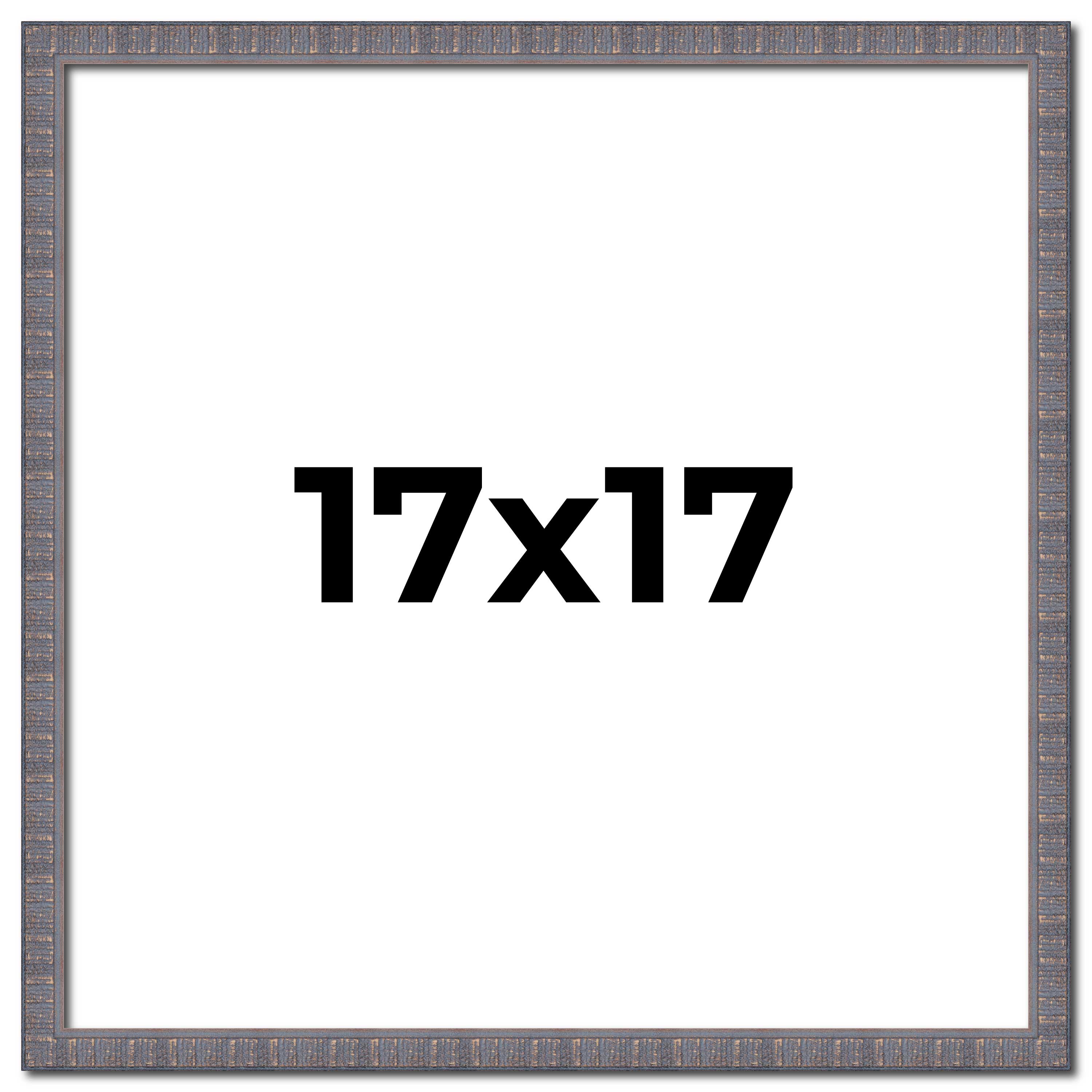 17x17 Frame Blue Kingsley Pewter Solid Wood Picture Frame Width 0.75 Inches |Int main product image