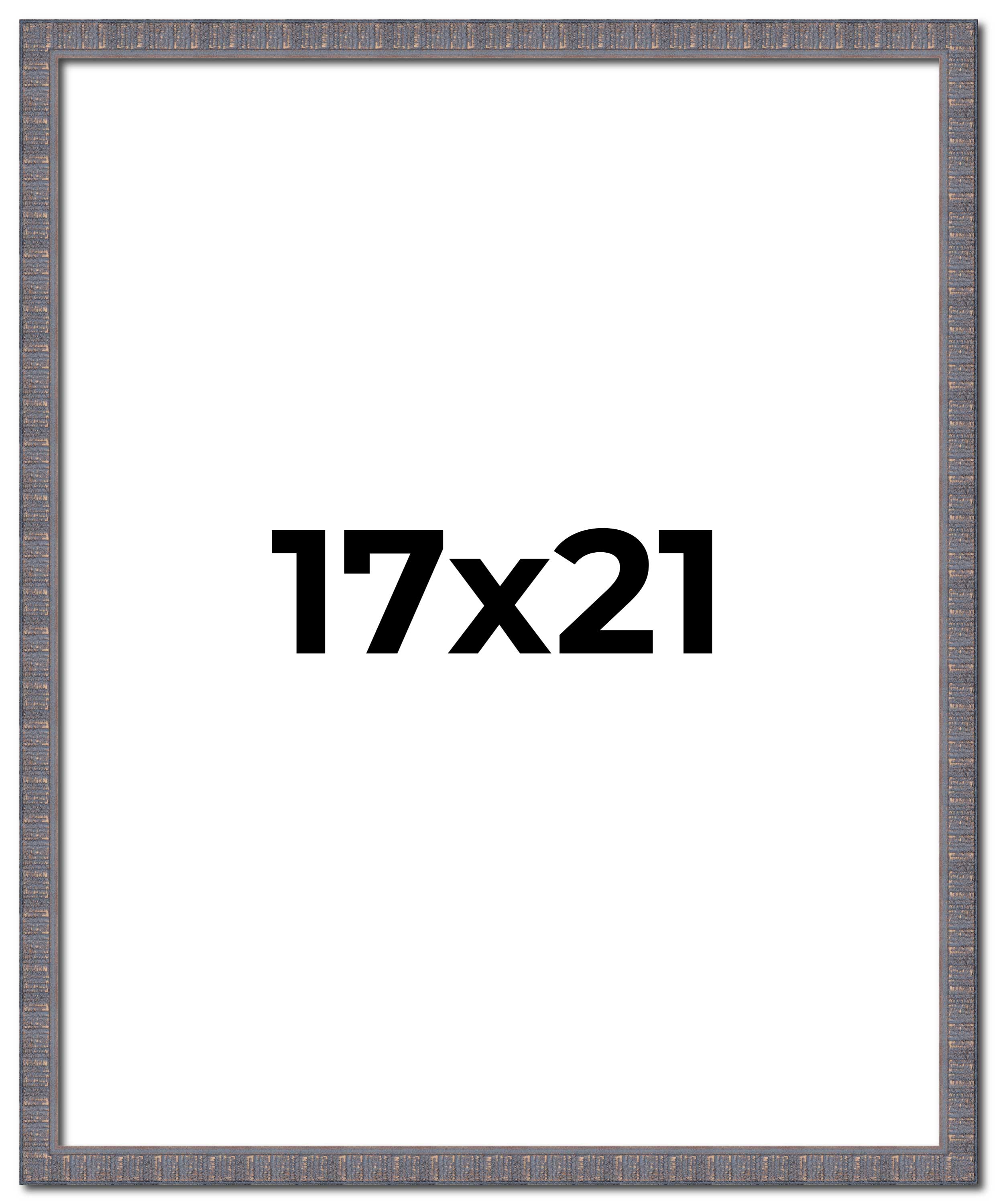 17x21 Frame Blue Kingsley Pewter Solid Wood Picture Frame Width 0.75 Inches |Int main product image