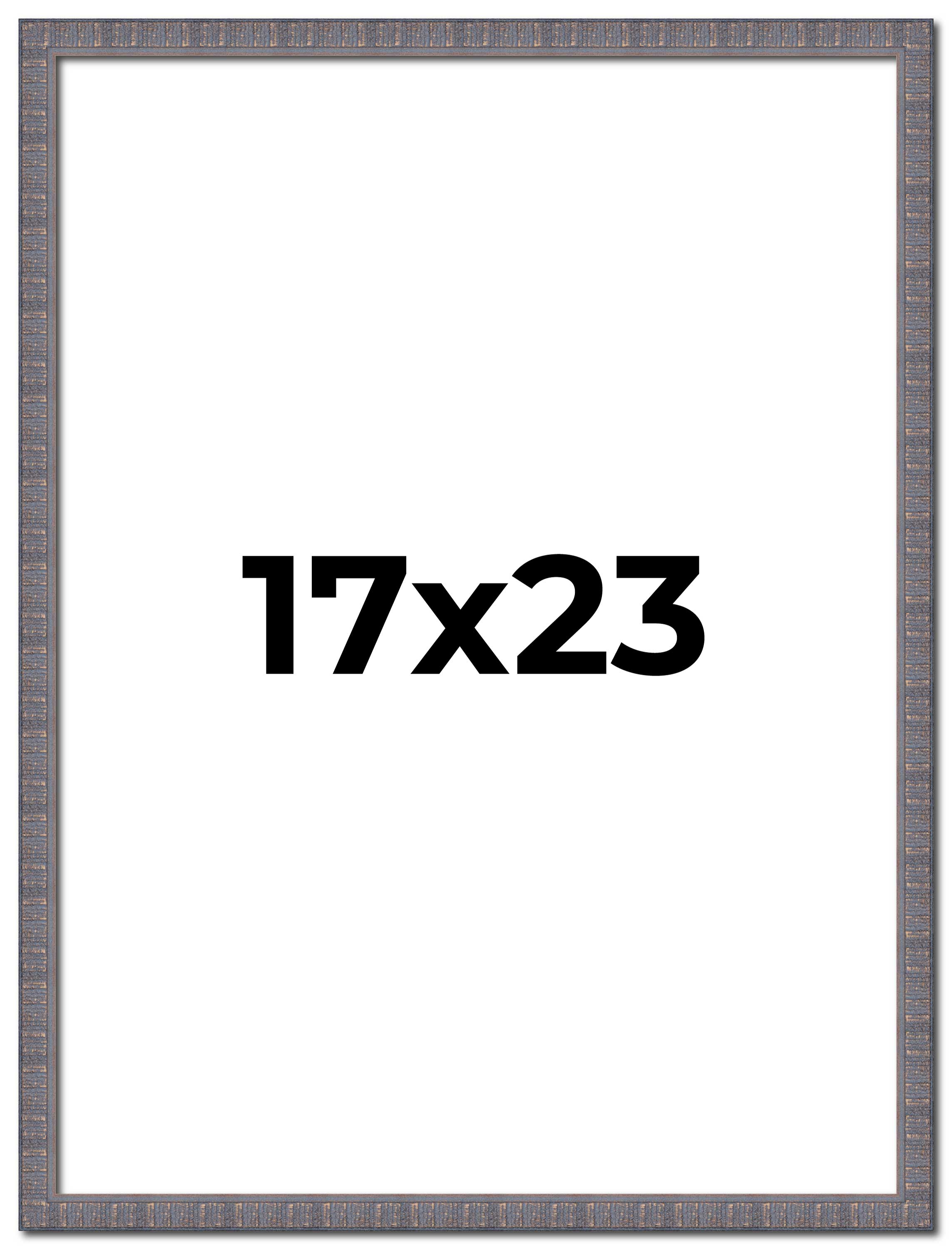 17x23 Frame Blue Kingsley Pewter Solid Wood Picture Frame Width 0.75 Inches |Int main product image