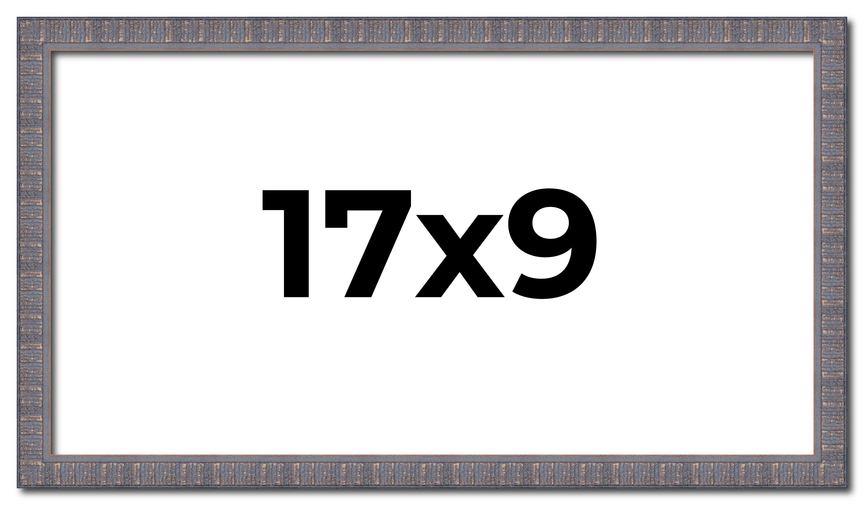17×9 Frame Blue Kingsley Pewter Solid Wood Picture Frame Width 0.75 Inches |Inte
