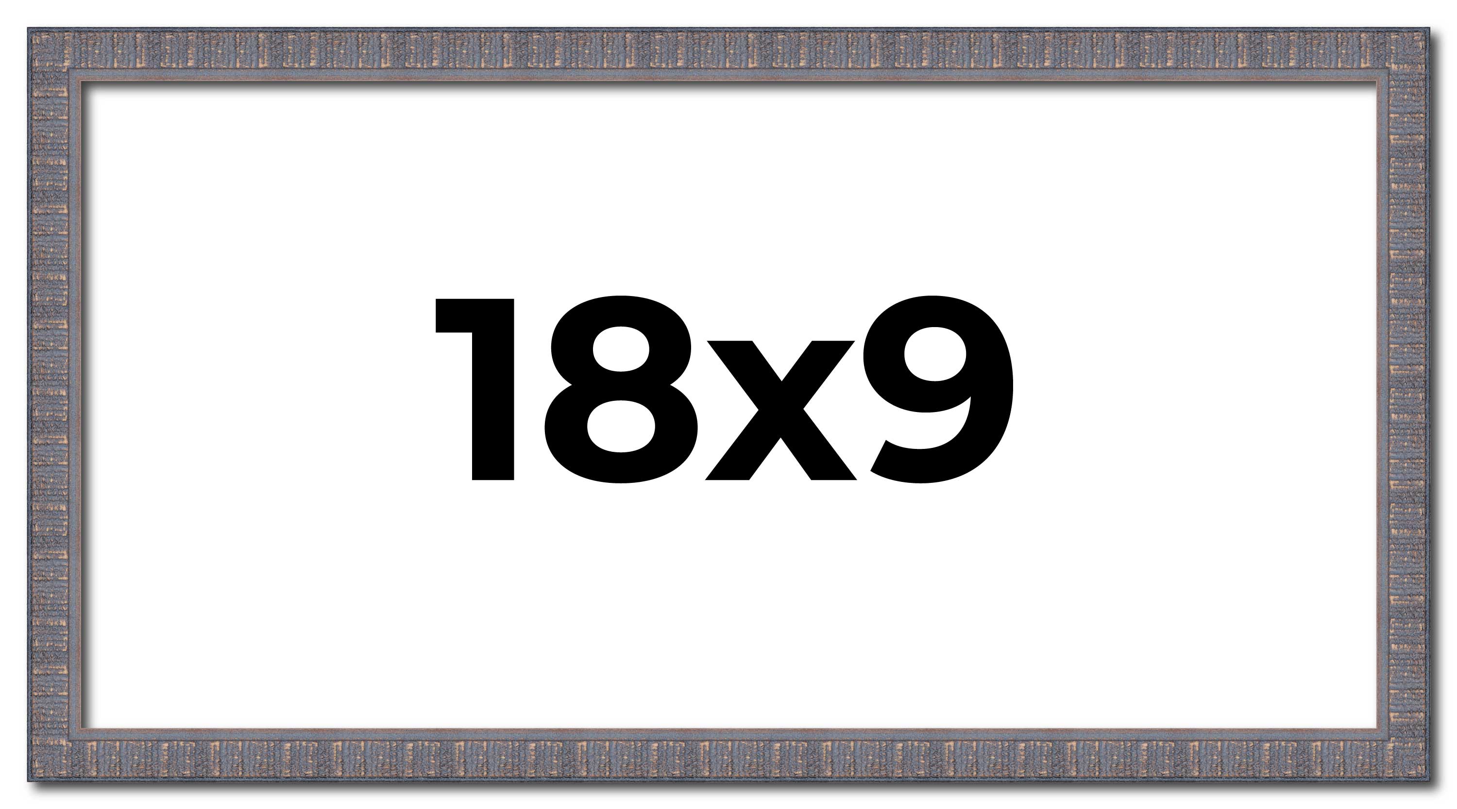 18x9 Frame Blue Kingsley Pewter Solid Wood Picture Frame Width 0.75 Inches |Inte main product image