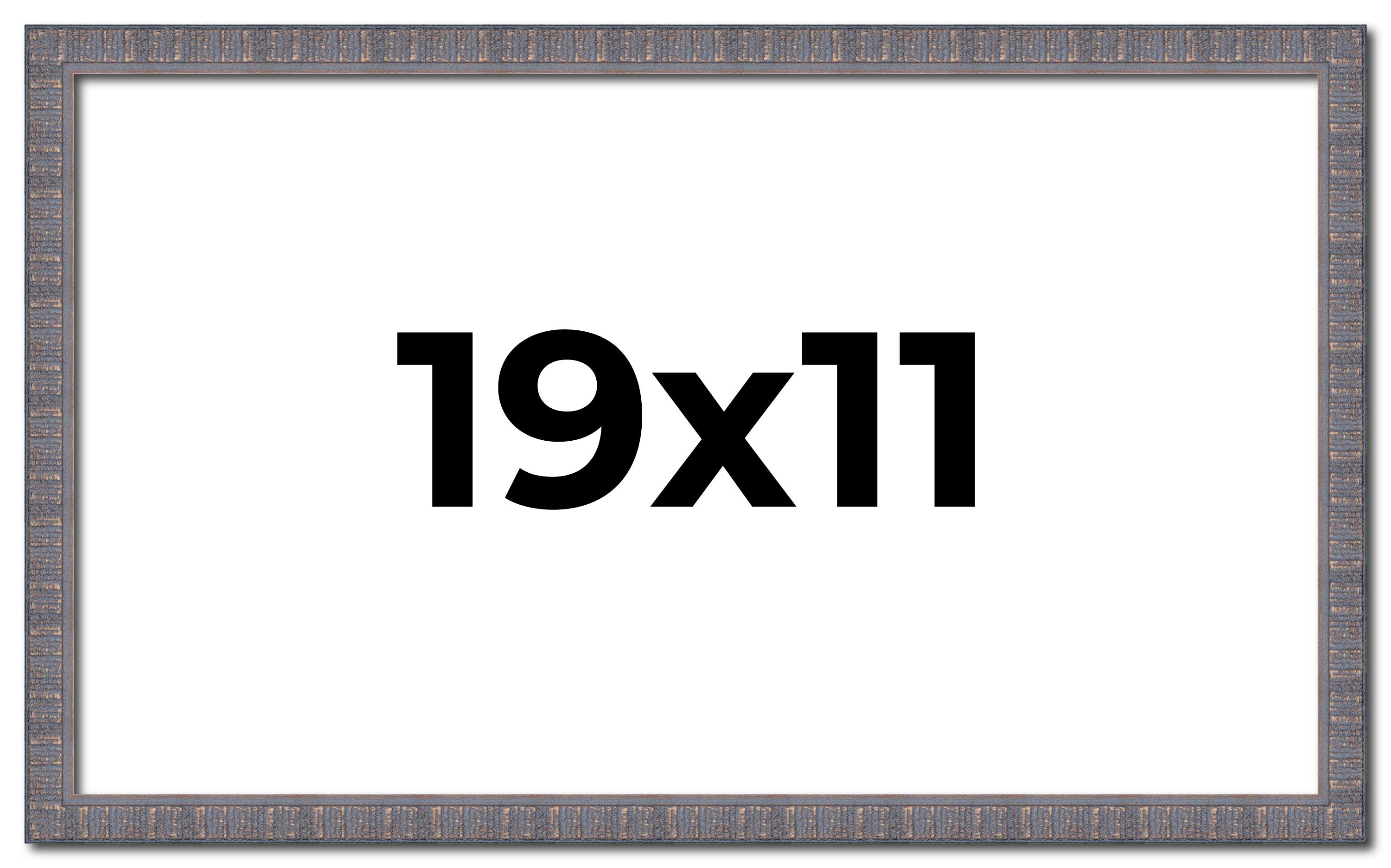 19x11 Frame Blue Kingsley Pewter Solid Wood Picture Frame Width 0.75 Inches |Int main product image