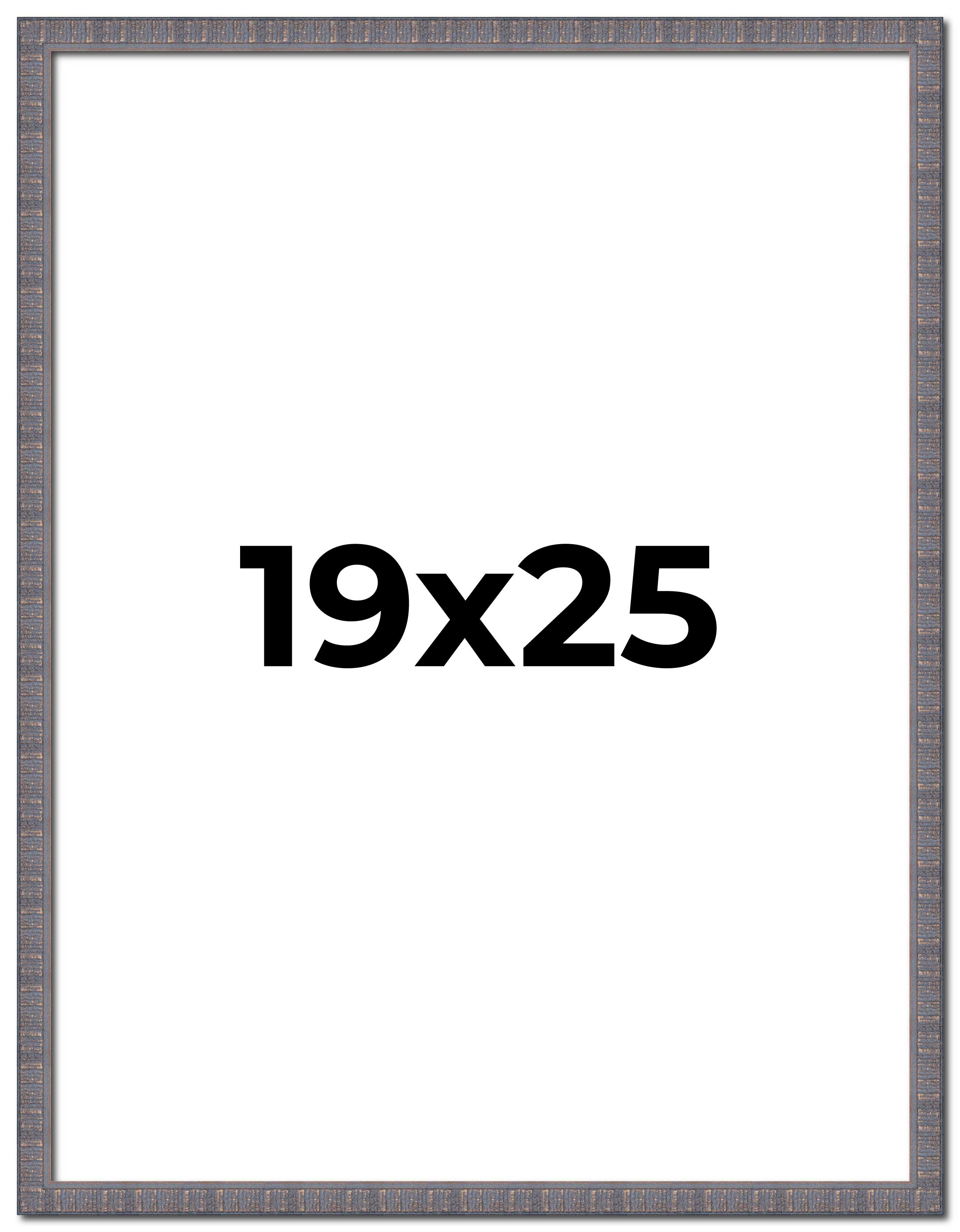 19×25 Frame Blue Kingsley Pewter Solid Wood Picture Frame Width 0.75 Inches |Int