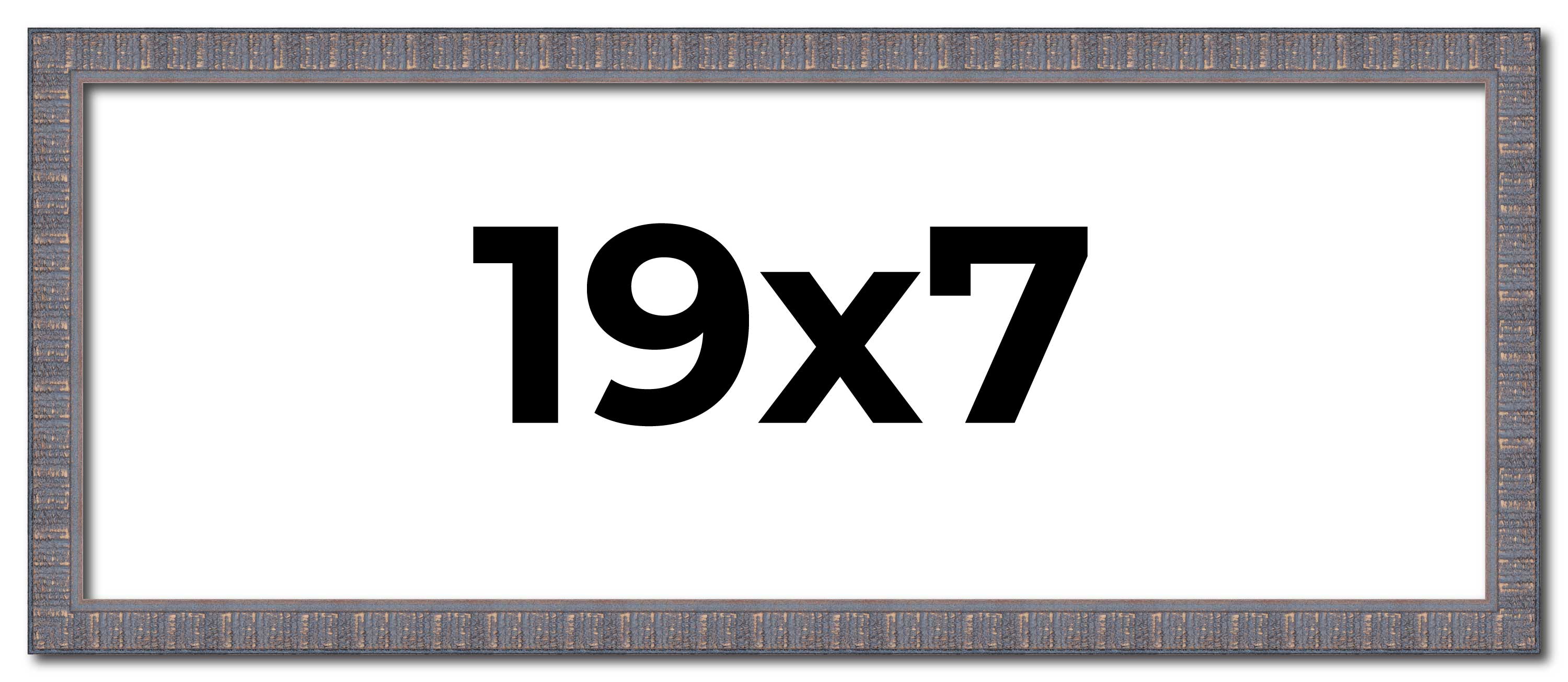 19×7 Frame Blue Kingsley Pewter Solid Wood Picture Frame Width 0.75 Inches |Inte