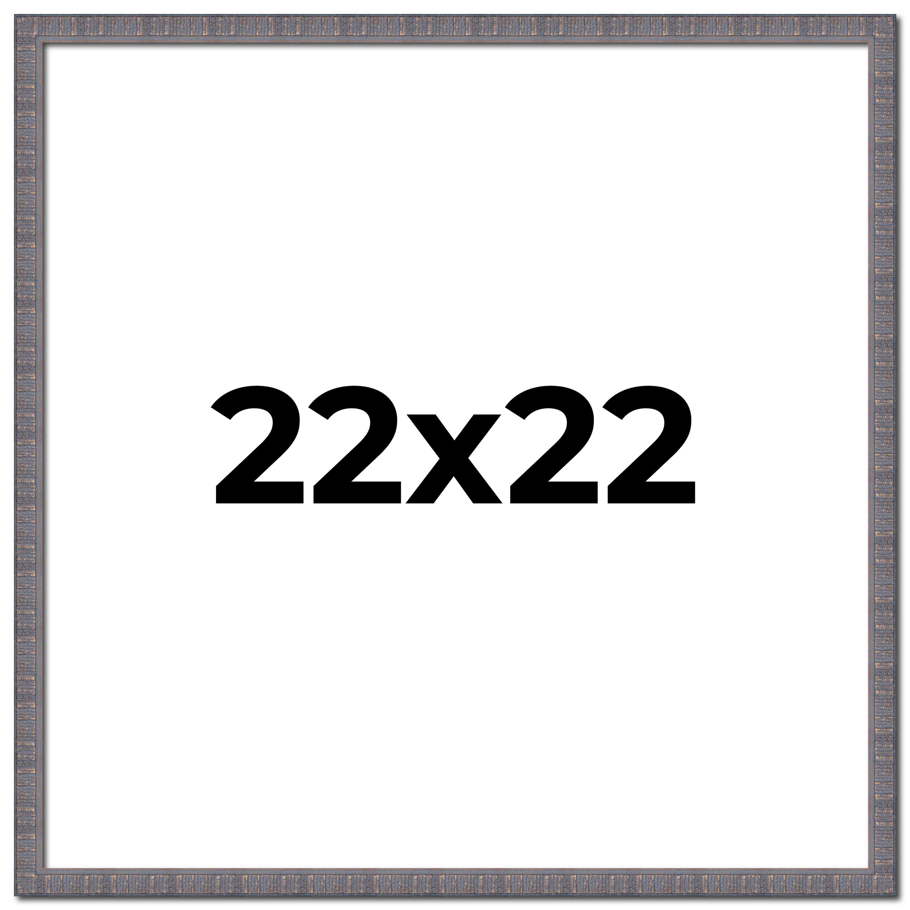 22x22 Frame Blue Kingsley Pewter Solid Wood Picture Frame Width 0.75 Inches |Int main product image