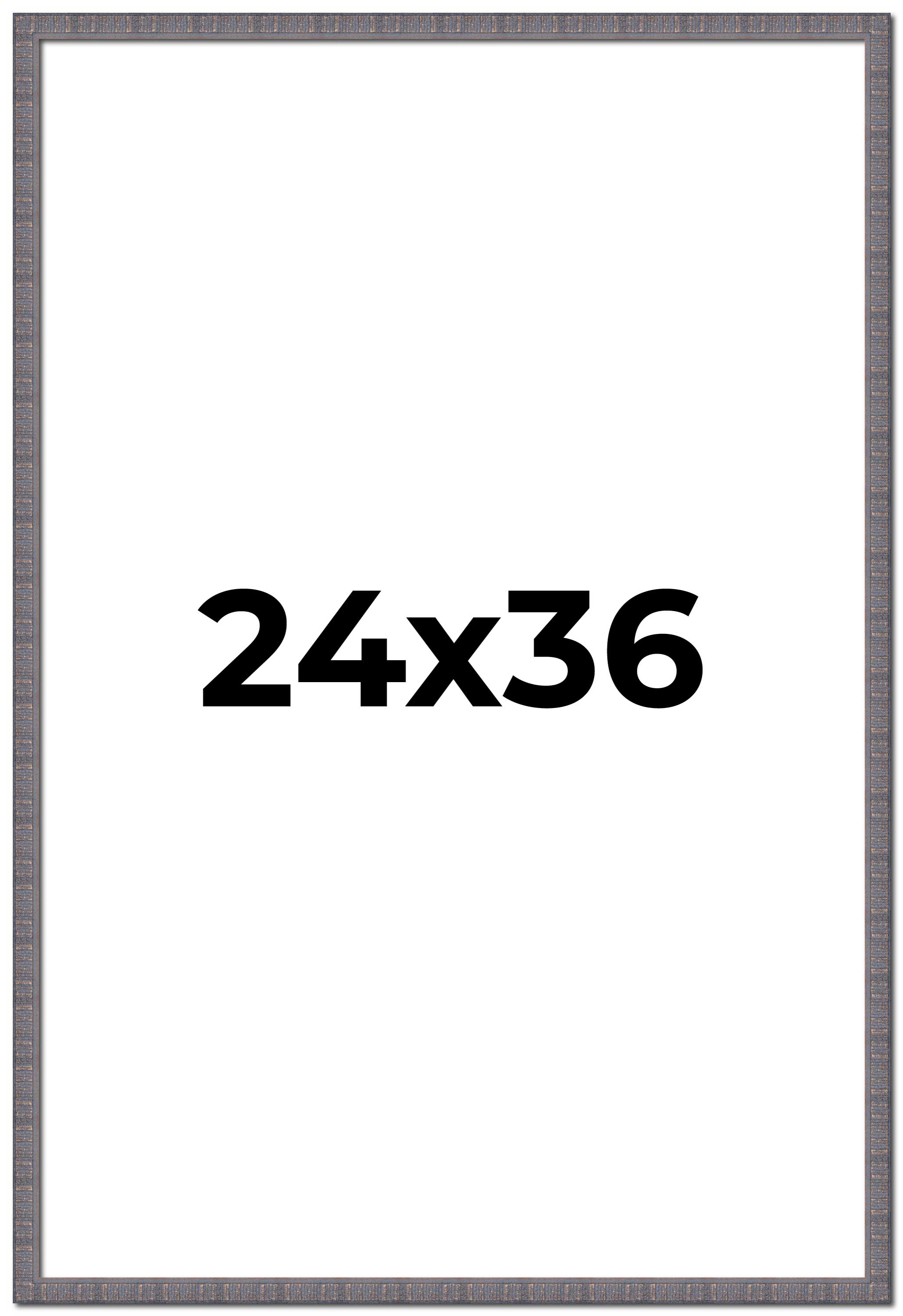 24x36 Frame Blue Kingsley Pewter Solid Wood Picture Frame Width 0.75 Inches |Int main product image