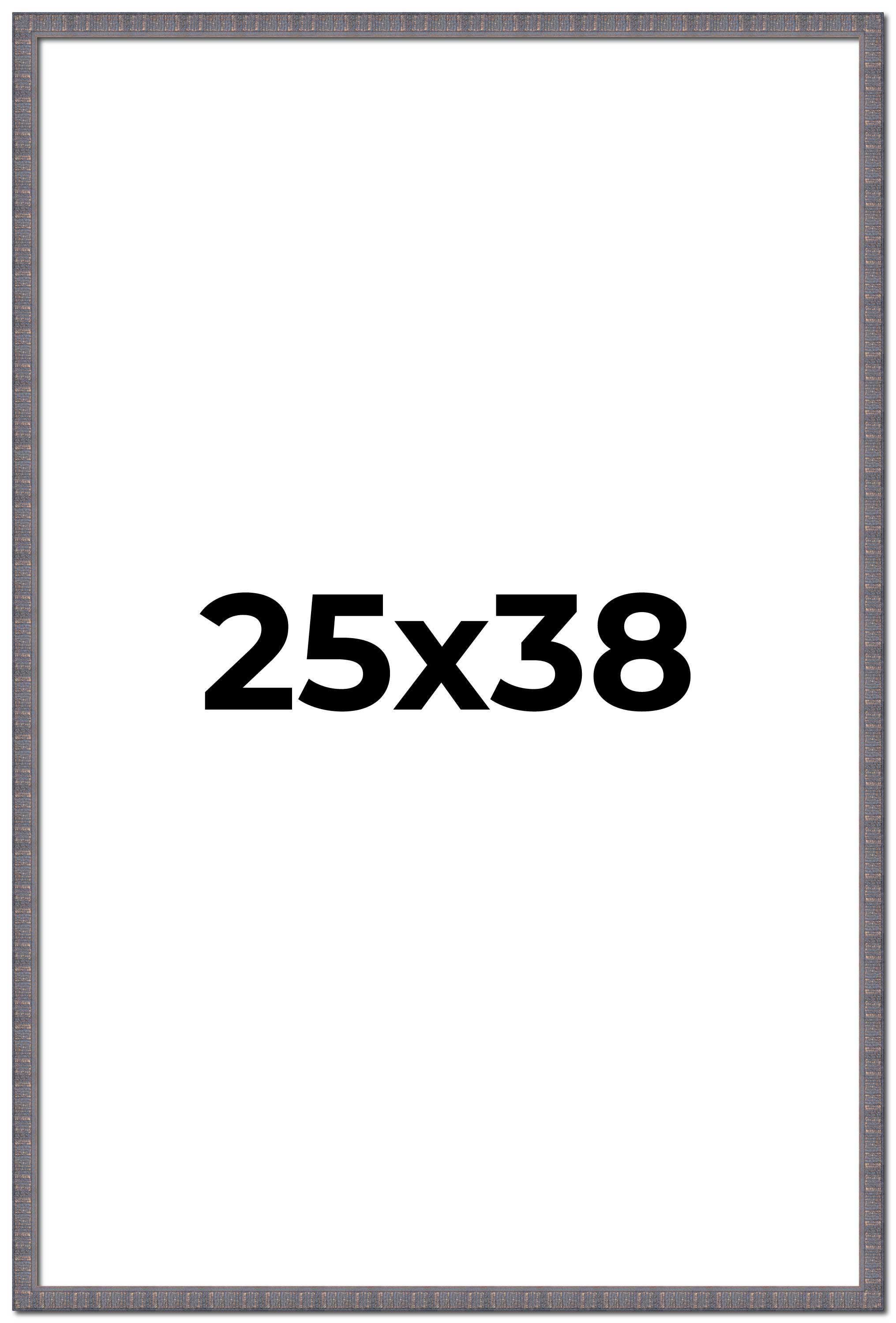 25×38 Frame Blue Kingsley Pewter Solid Wood Picture Frame Width 0.75 Inches |Int