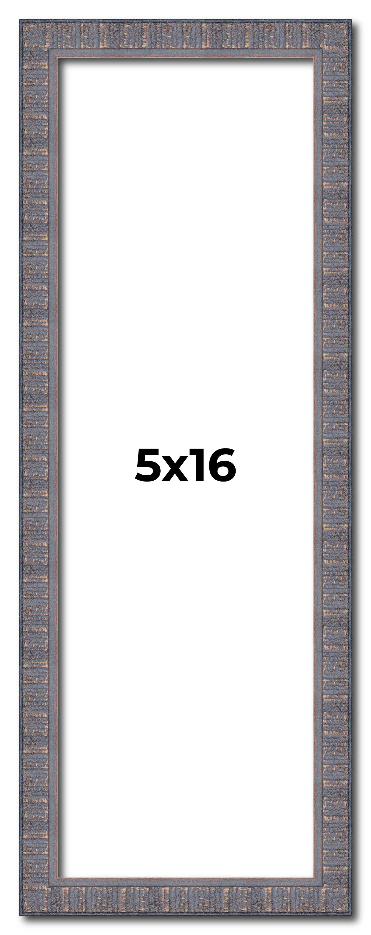 5x16 Frame Pewter Picture Frame Modern Photo Frame UV Acrylic, Acid Free Backer