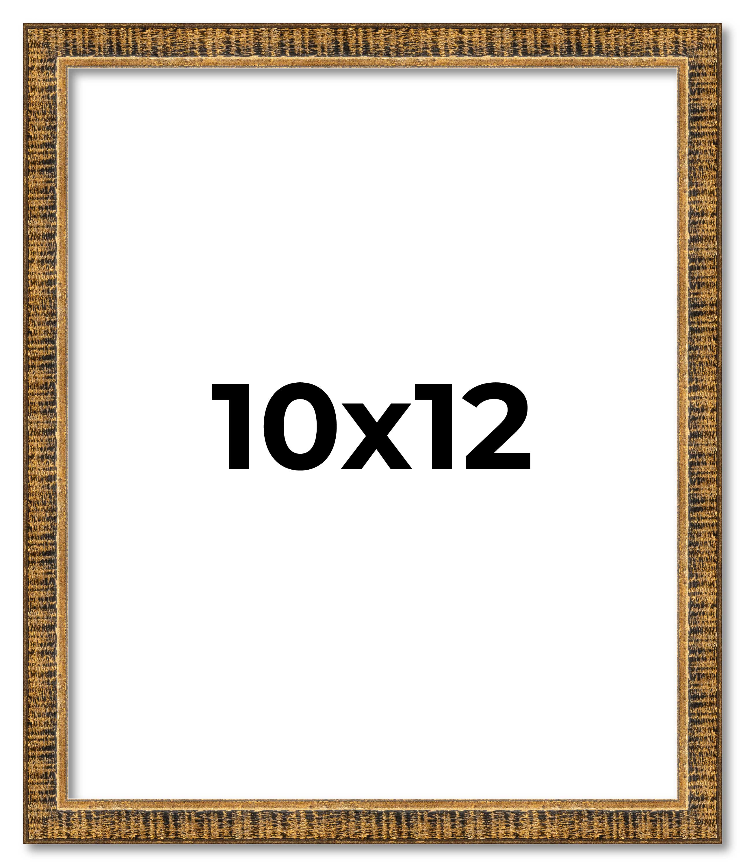 10×12 Frame Gold Kingsley Distressed Solid Wood Picture Frame Width 0.75 Inches