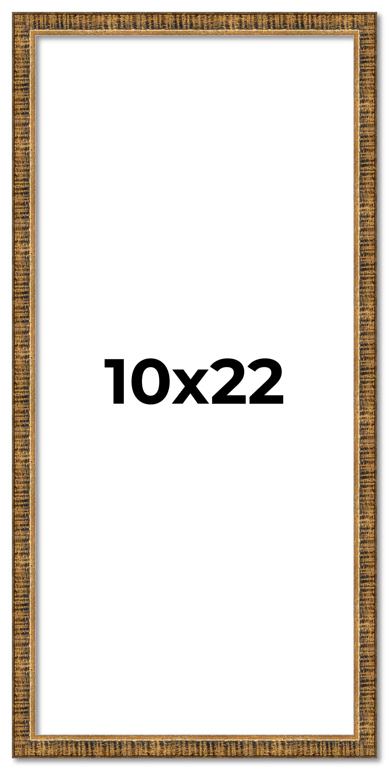 10x22 Frame Gold Kingsley Distressed Solid Wood Picture Frame Width 0.75 Inches main product image